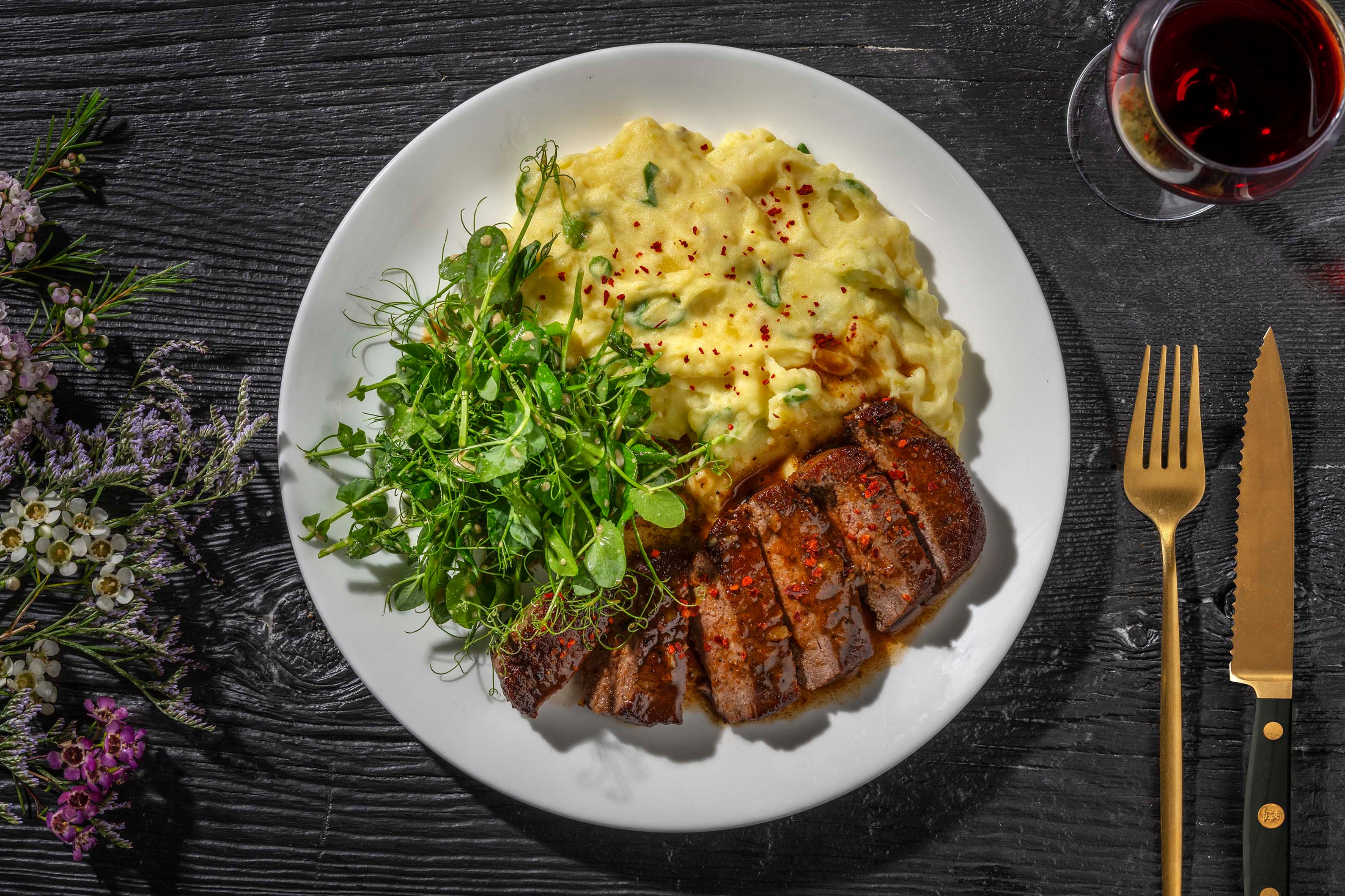 Sirloin Steak and Black Garlic Butter