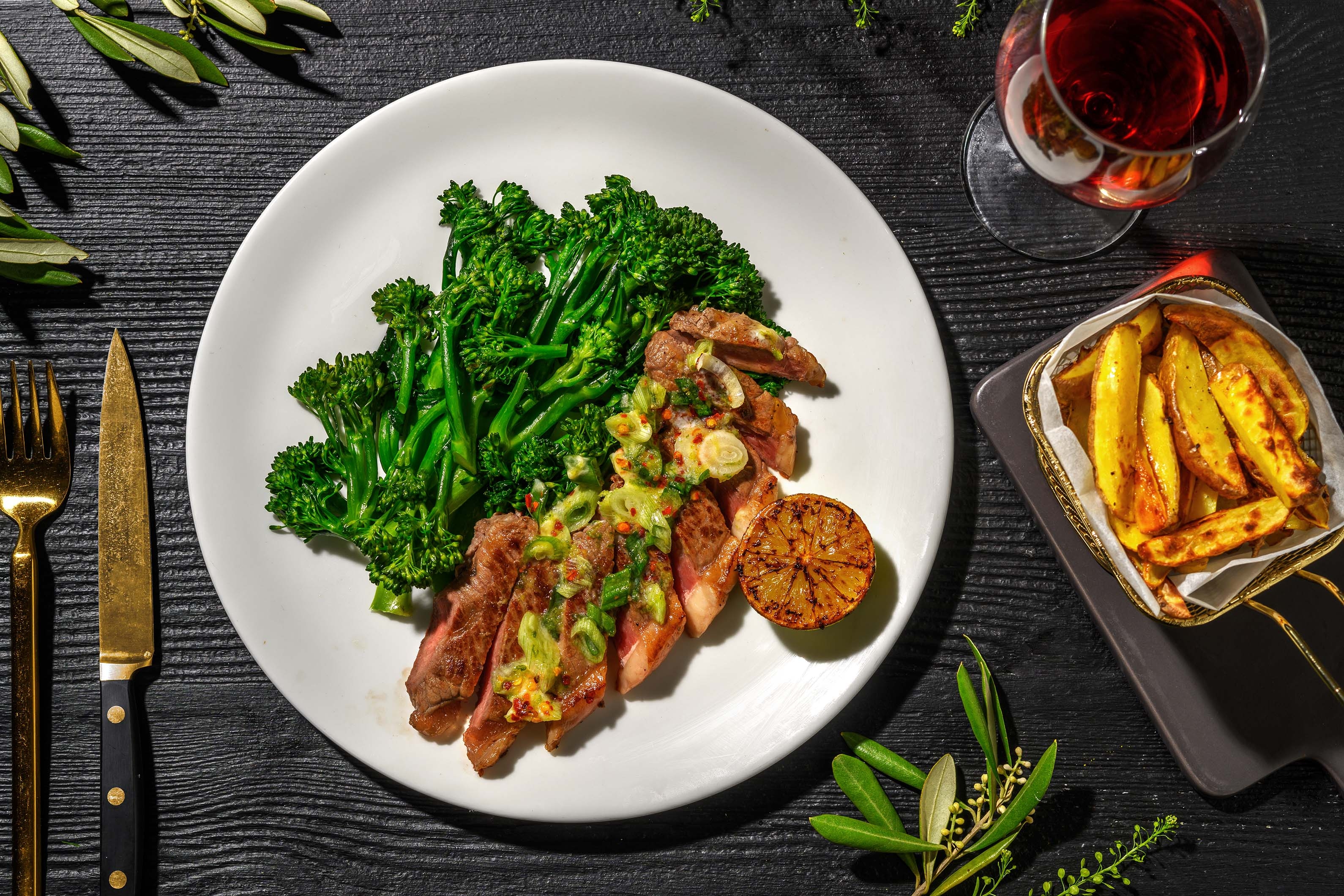Sirloin Steak and Chimichurri Butter