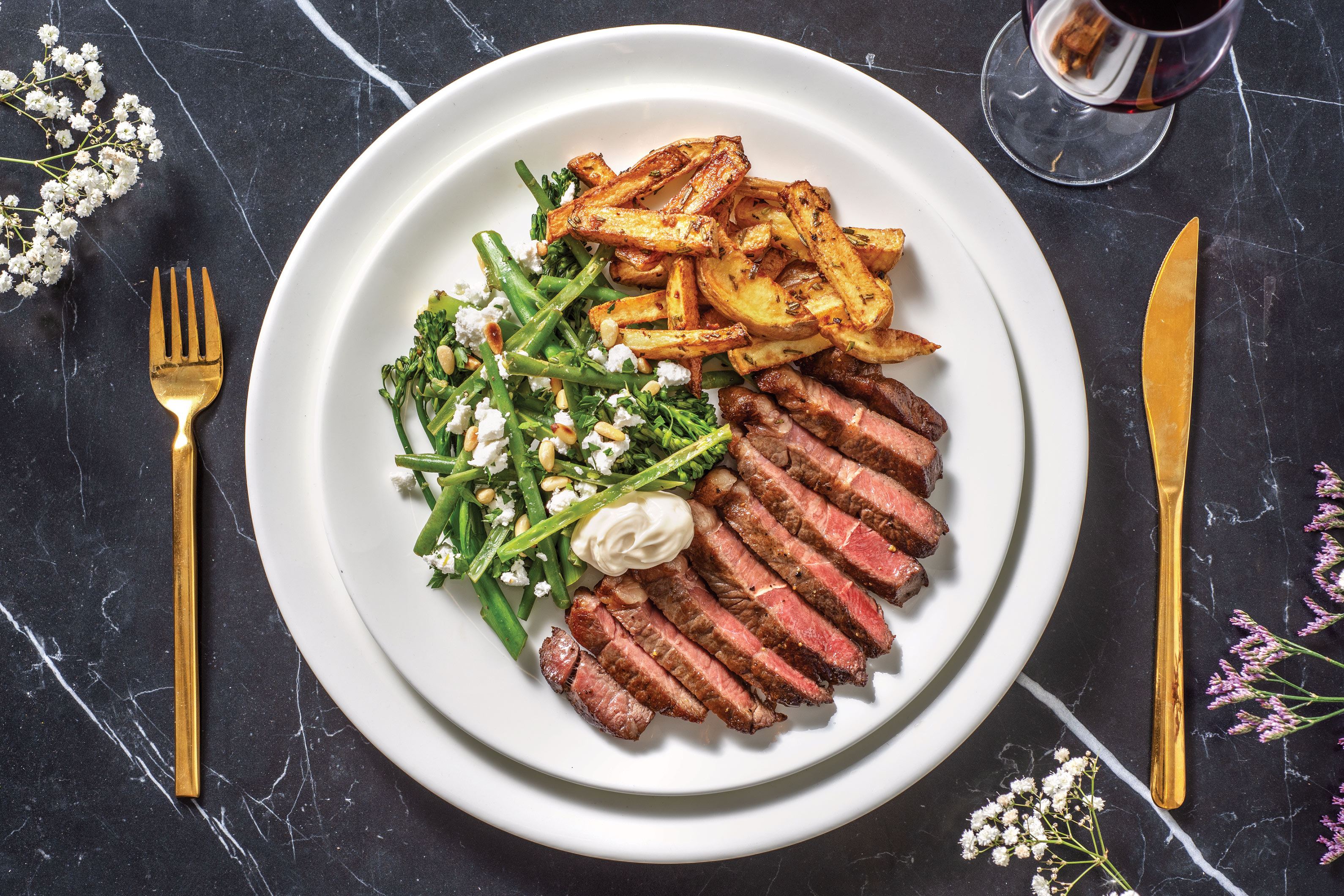 Sirloin Steak & Rosemary Fries