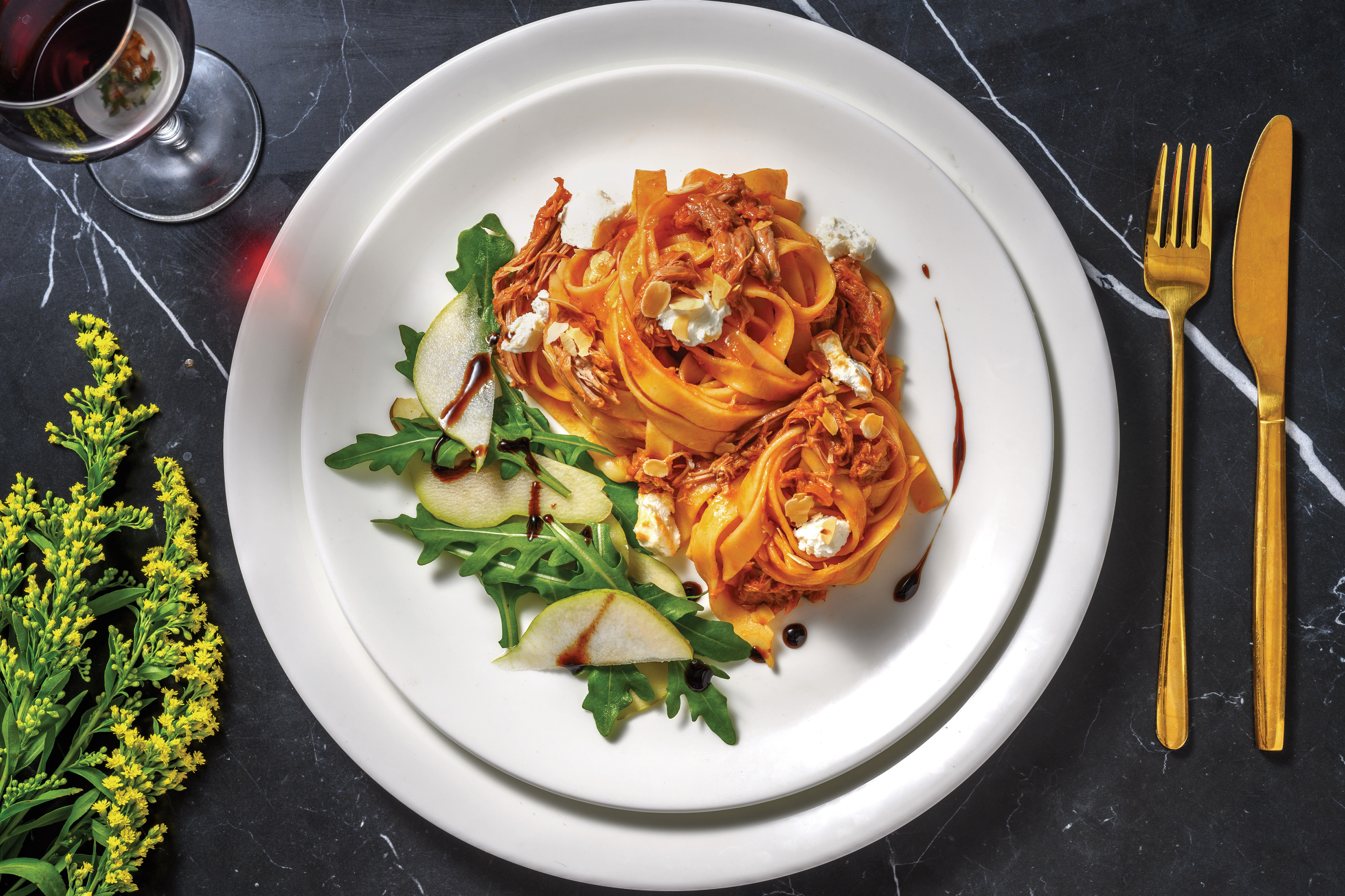 Slow-Cooked Lamb Ragu & Fettuccine