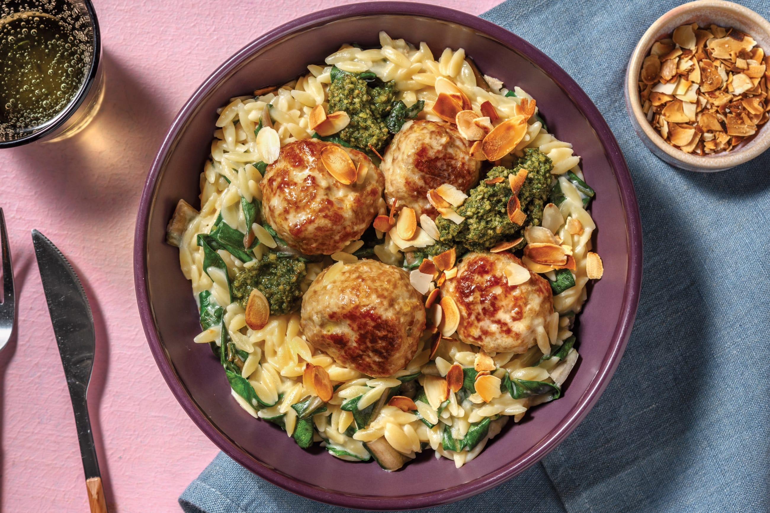 One-Pot Slow-Cooked Lamb Meatball & Risoni Bake