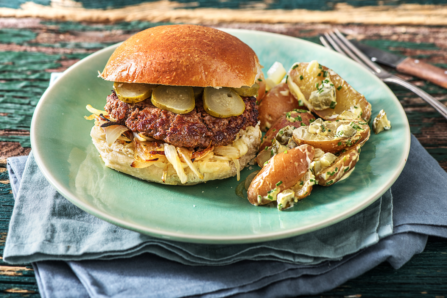 Mustard Smash Burgers