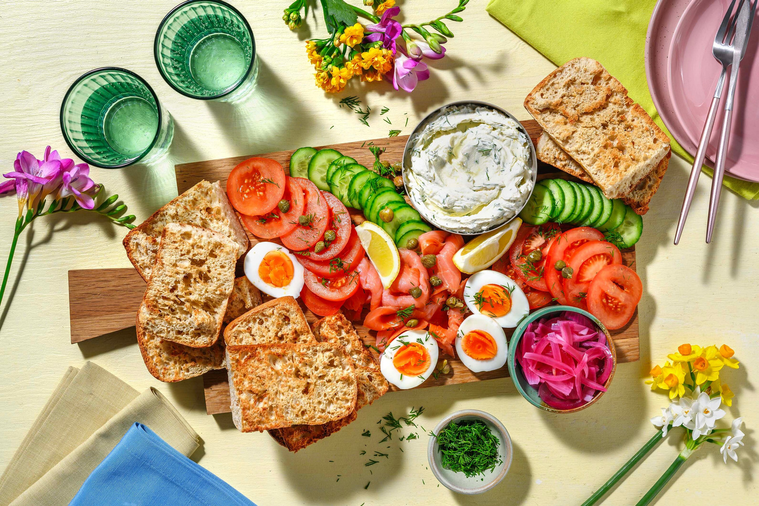 Brunch de saumon fumé