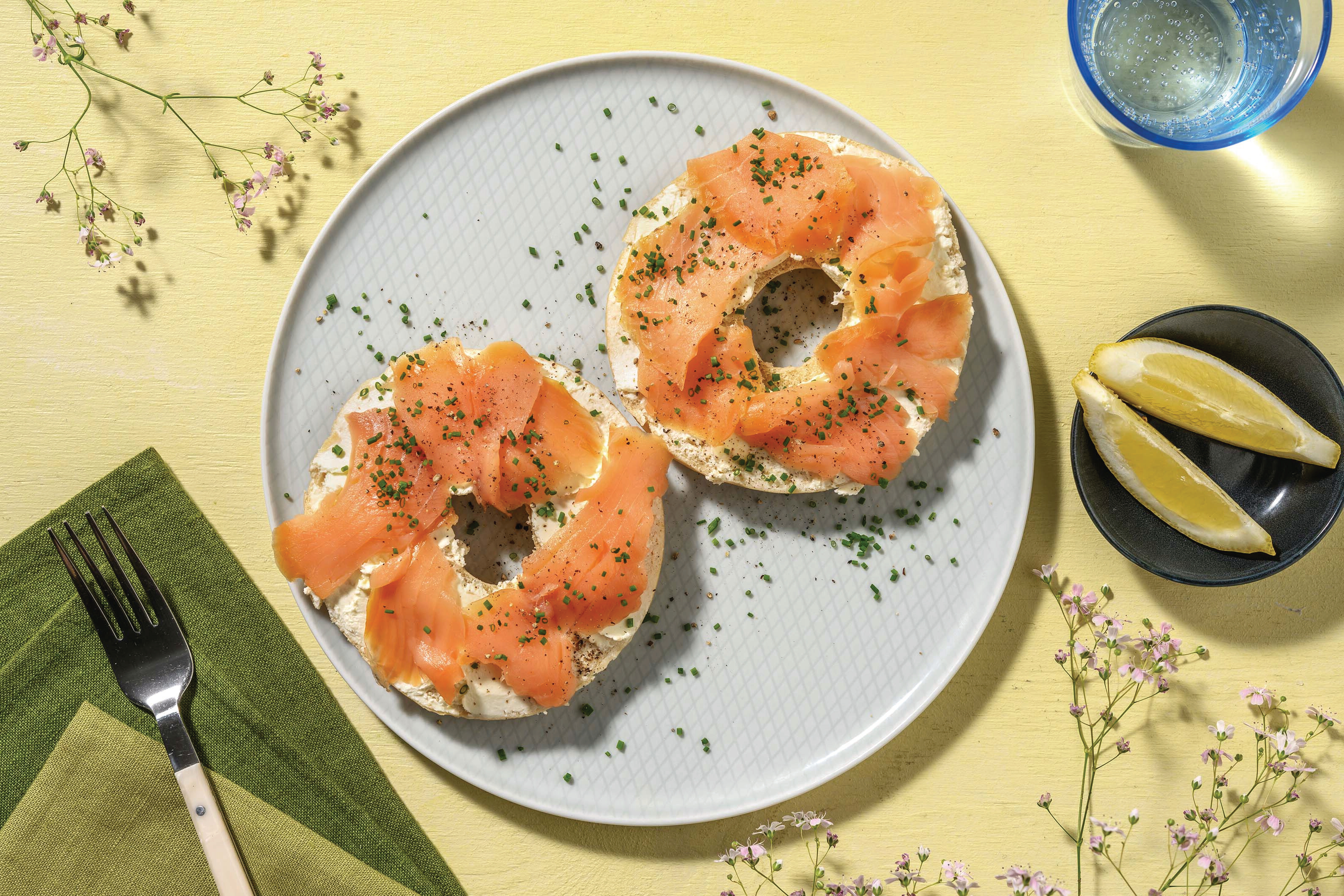 Smoked Salmon & Cream Cheese Bagel
