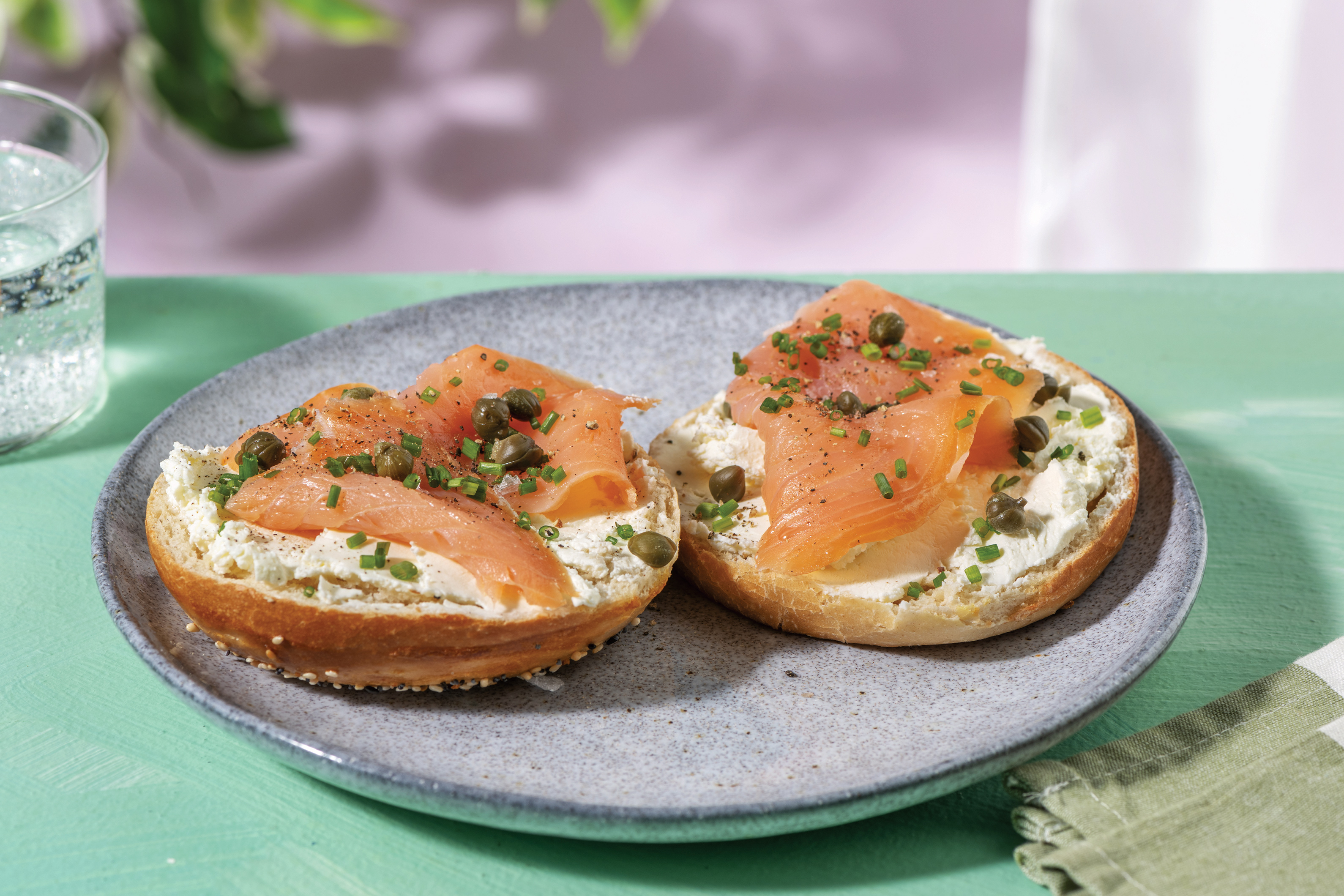 Smoked Salmon & Cream Cheese Bagel