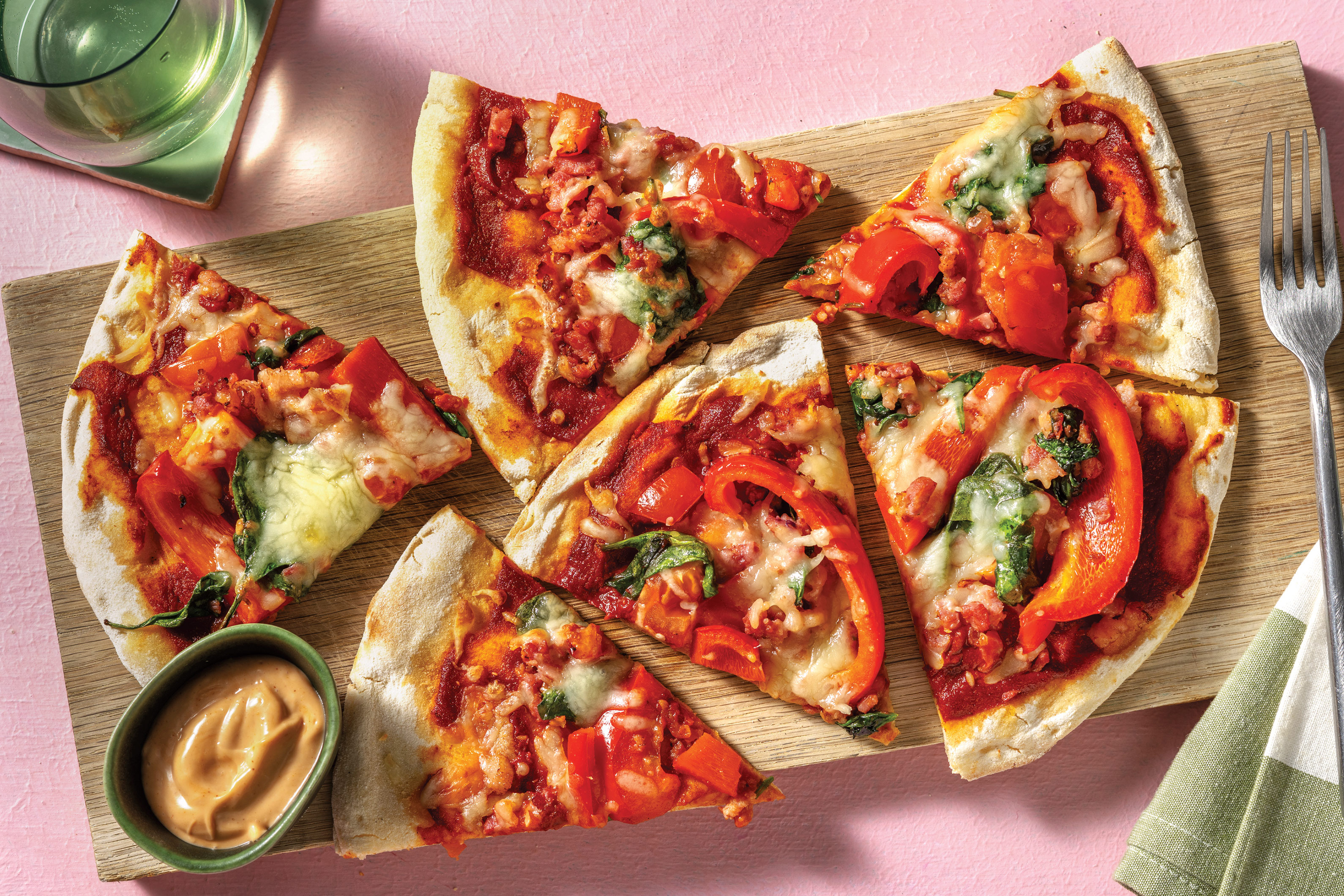 Easy Smokey Bacon & Capsicum Pizza