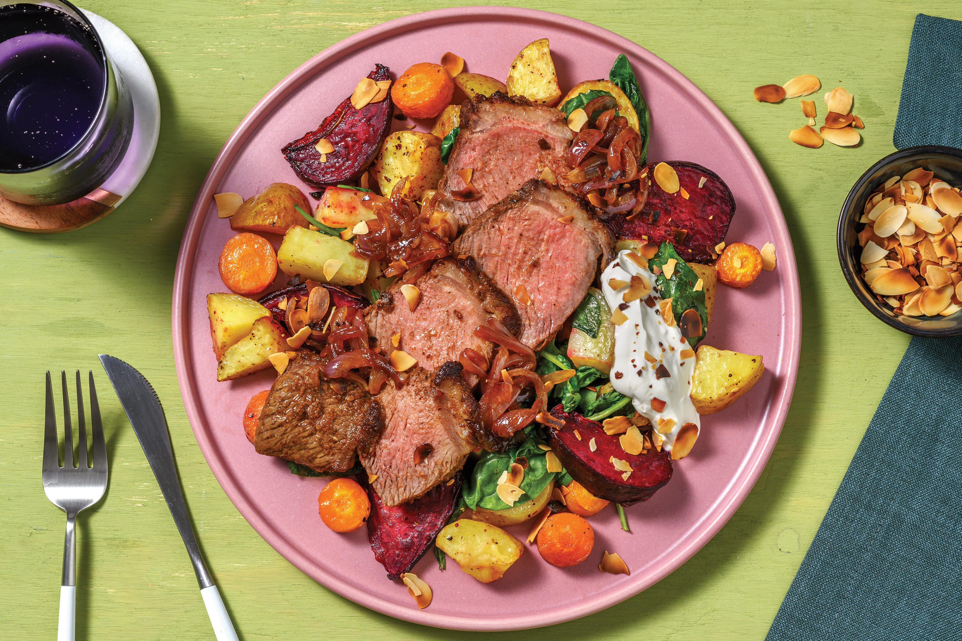 Herby Lamb & Roasted Beetroot Salad