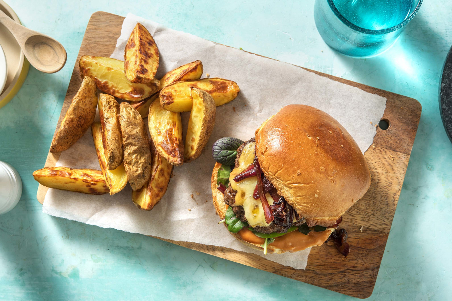 Cheeseburgers au bœuf fumé