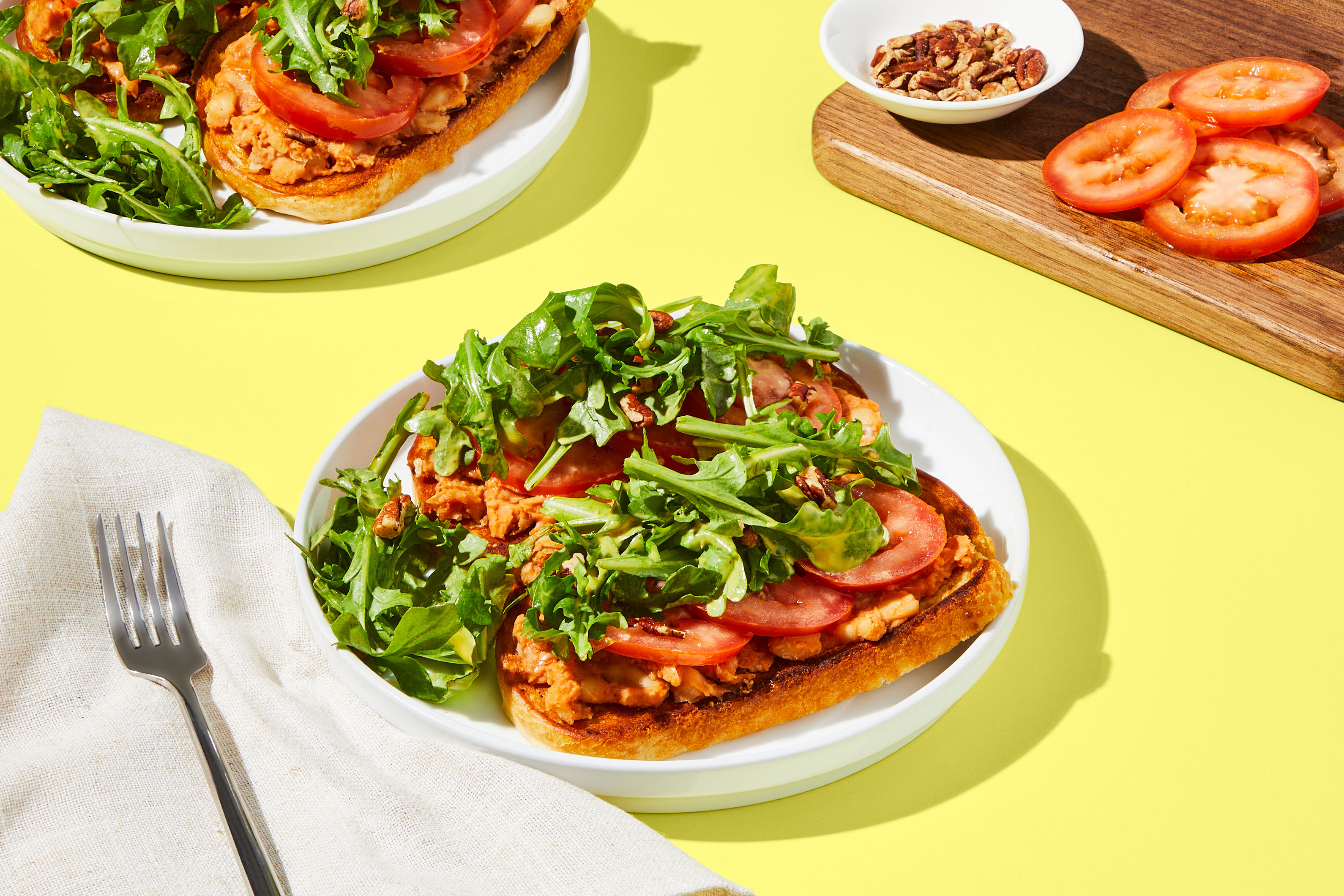 Smoky White Bean Toasts