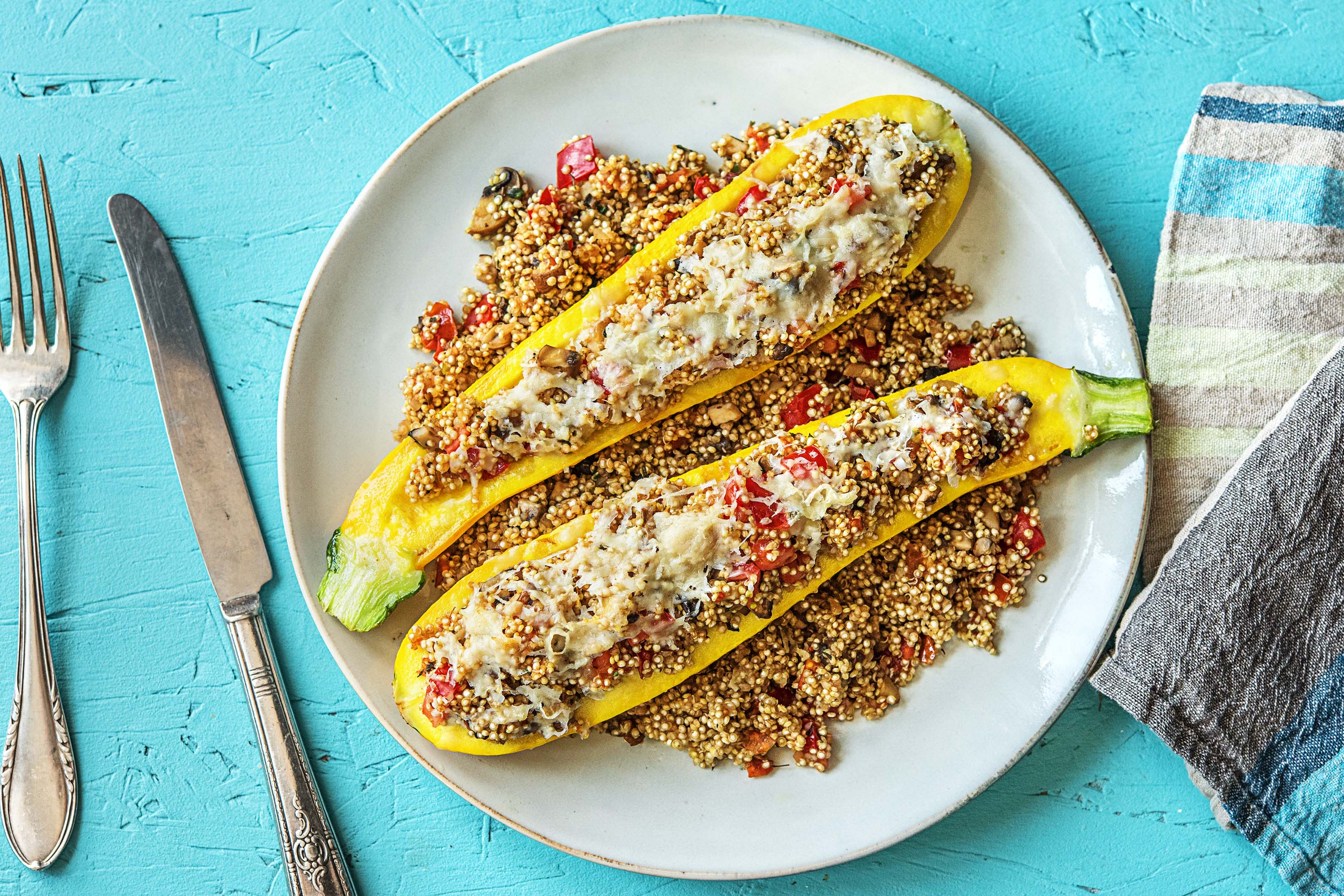 Sommerliche Zucchinischiffchen