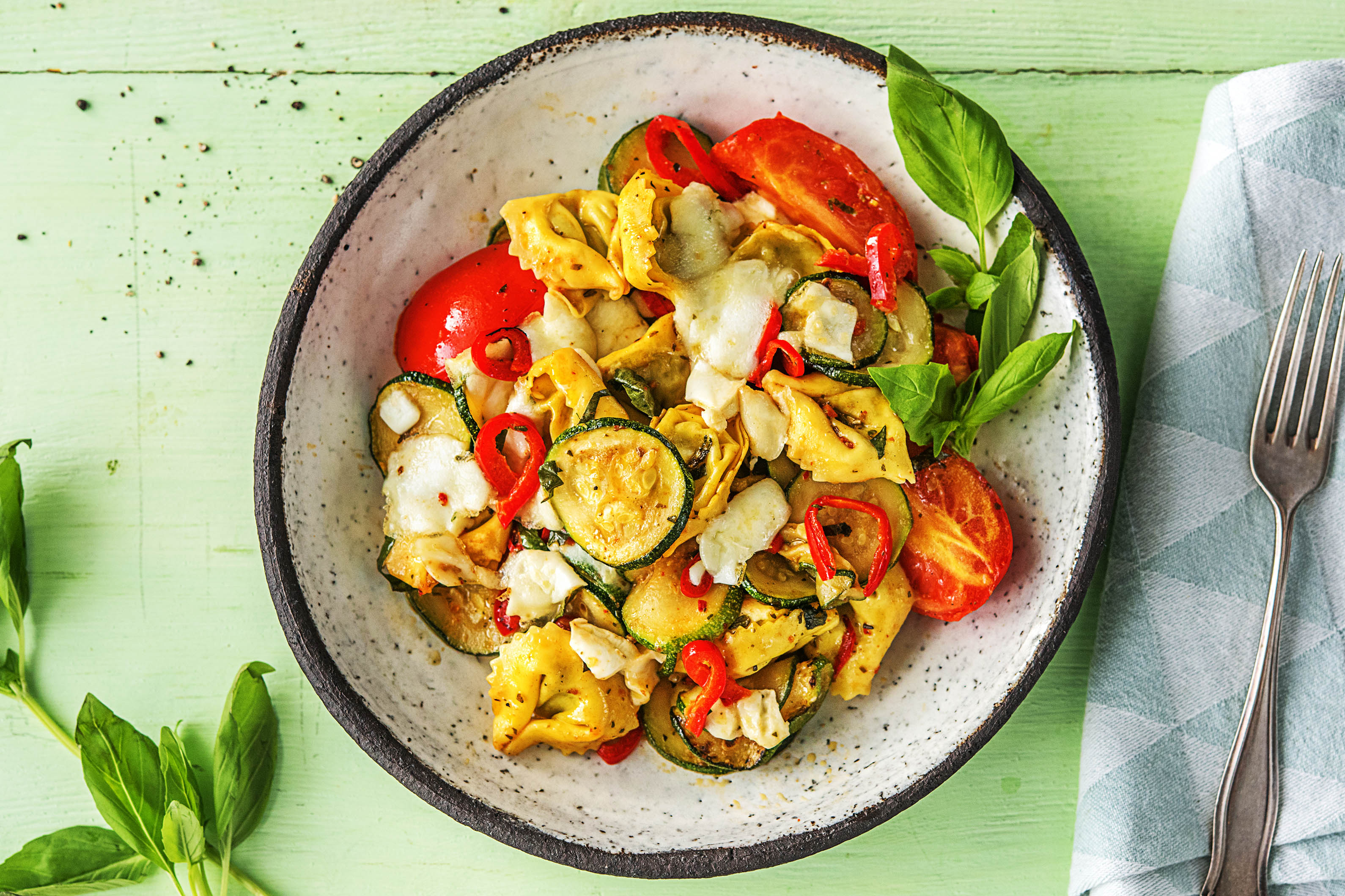 Sommerliches Tortellini-Gratin