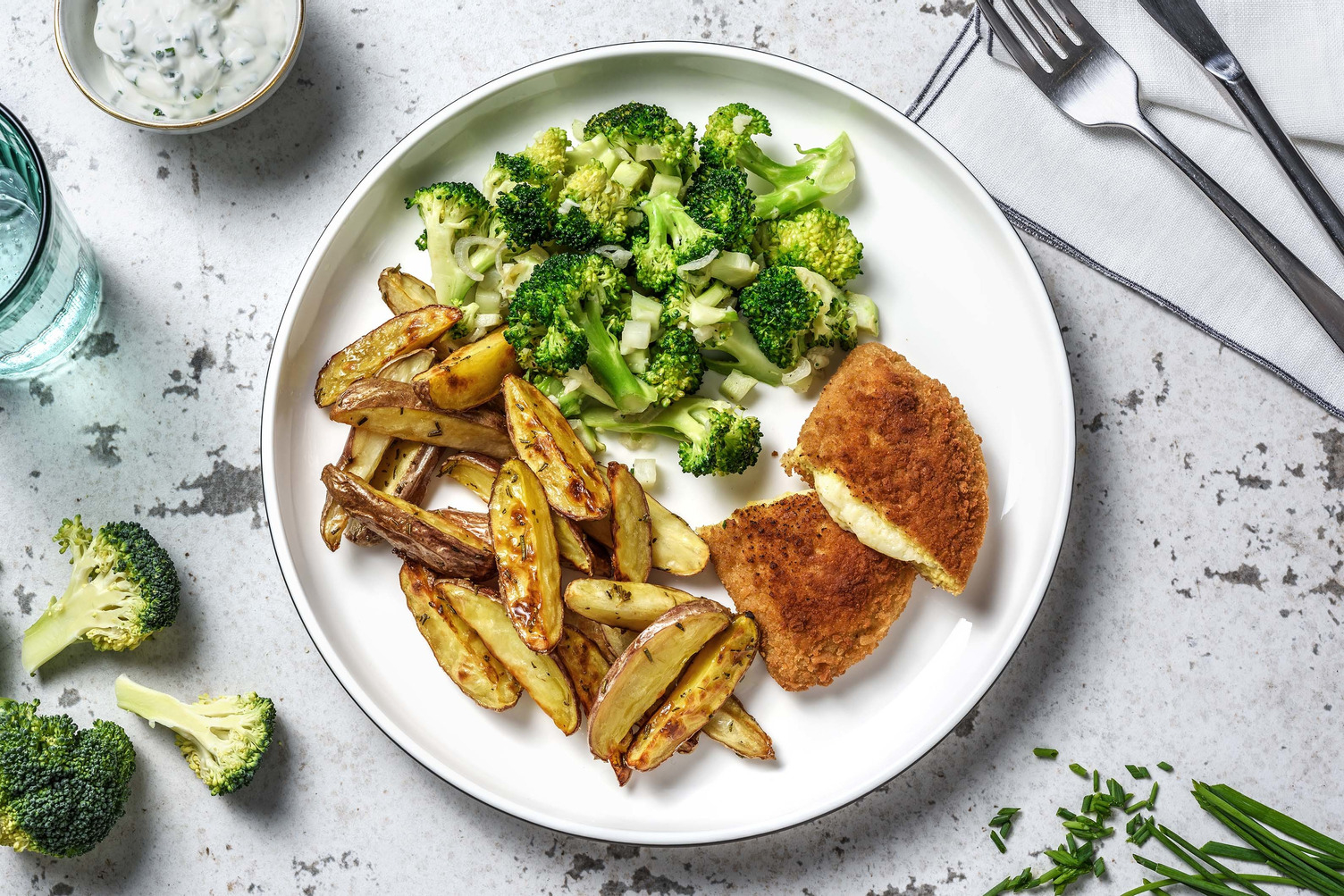 Vegetarische soufflé met Roseval aardappelen