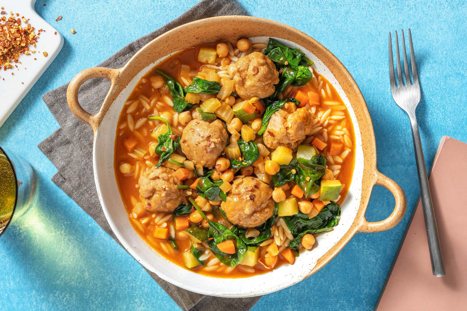 Italian Pork Meatball Minestrone