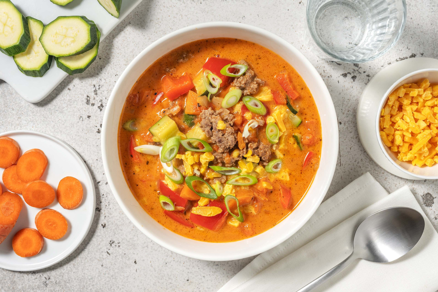 Carb Smart Cheeseburger Soup