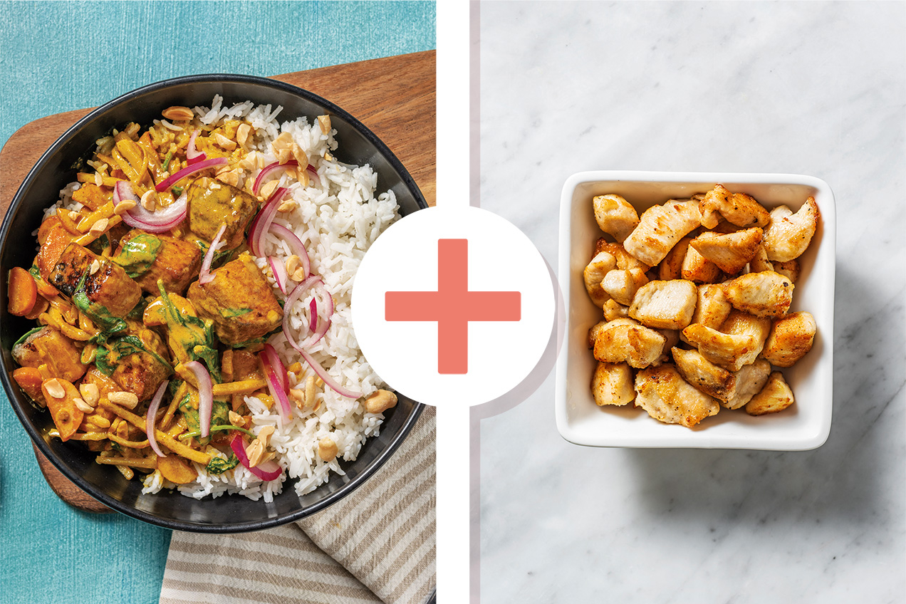 Southeast Asian Tofu & Chicken Coconut Curry