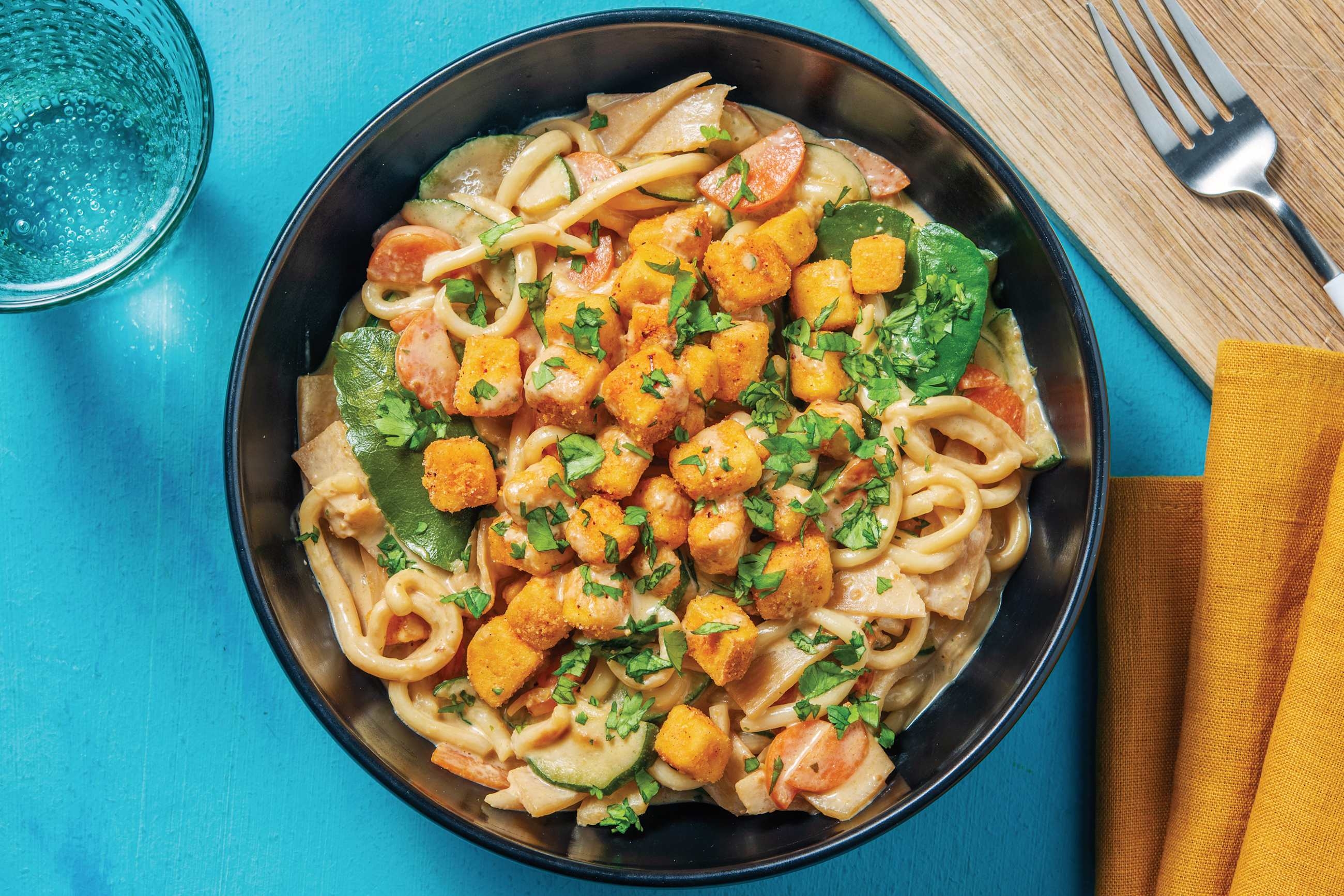 Southeast Asian Tofu & Udon Stir-Fry