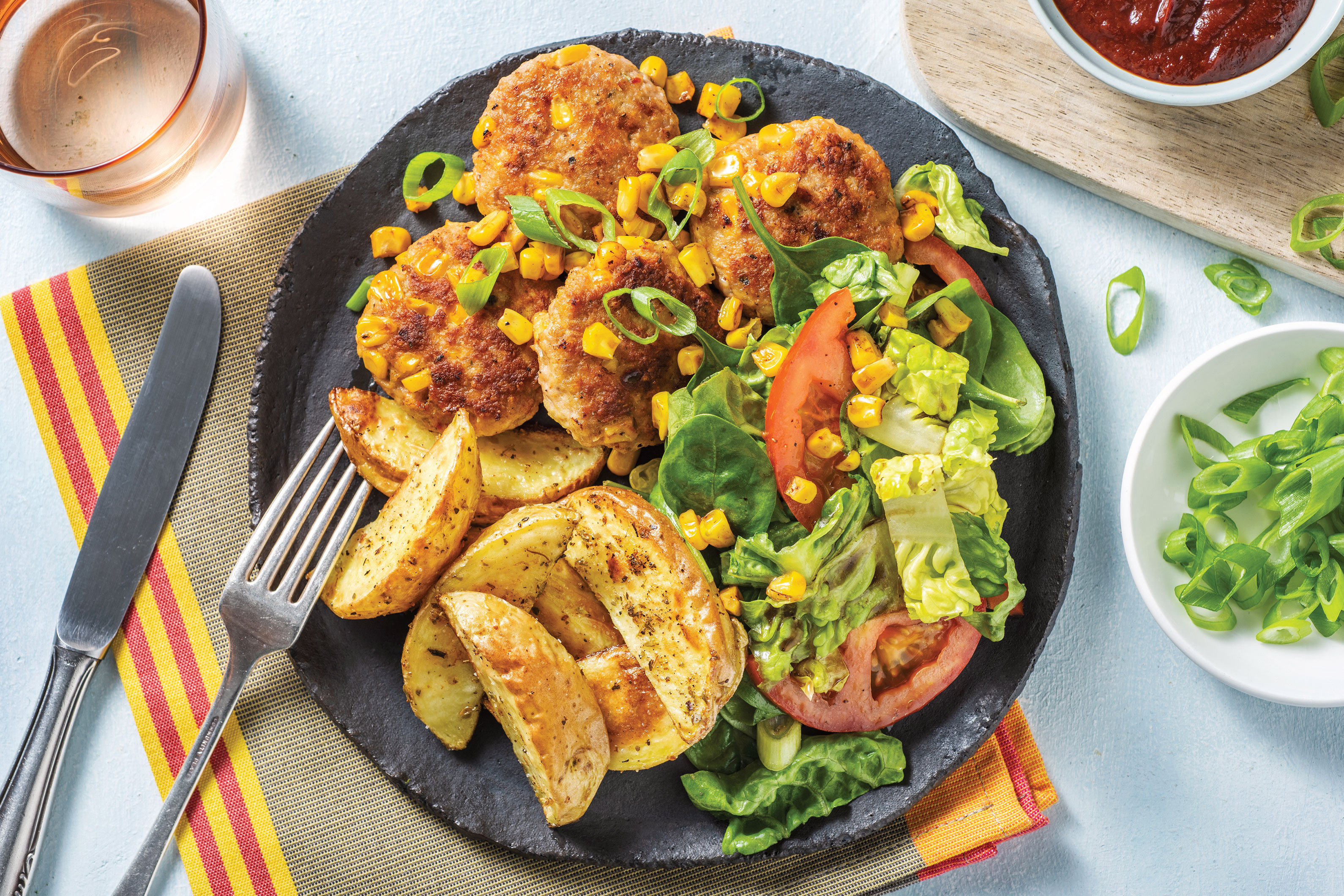 Southwestern Pork & Corn Rissoles