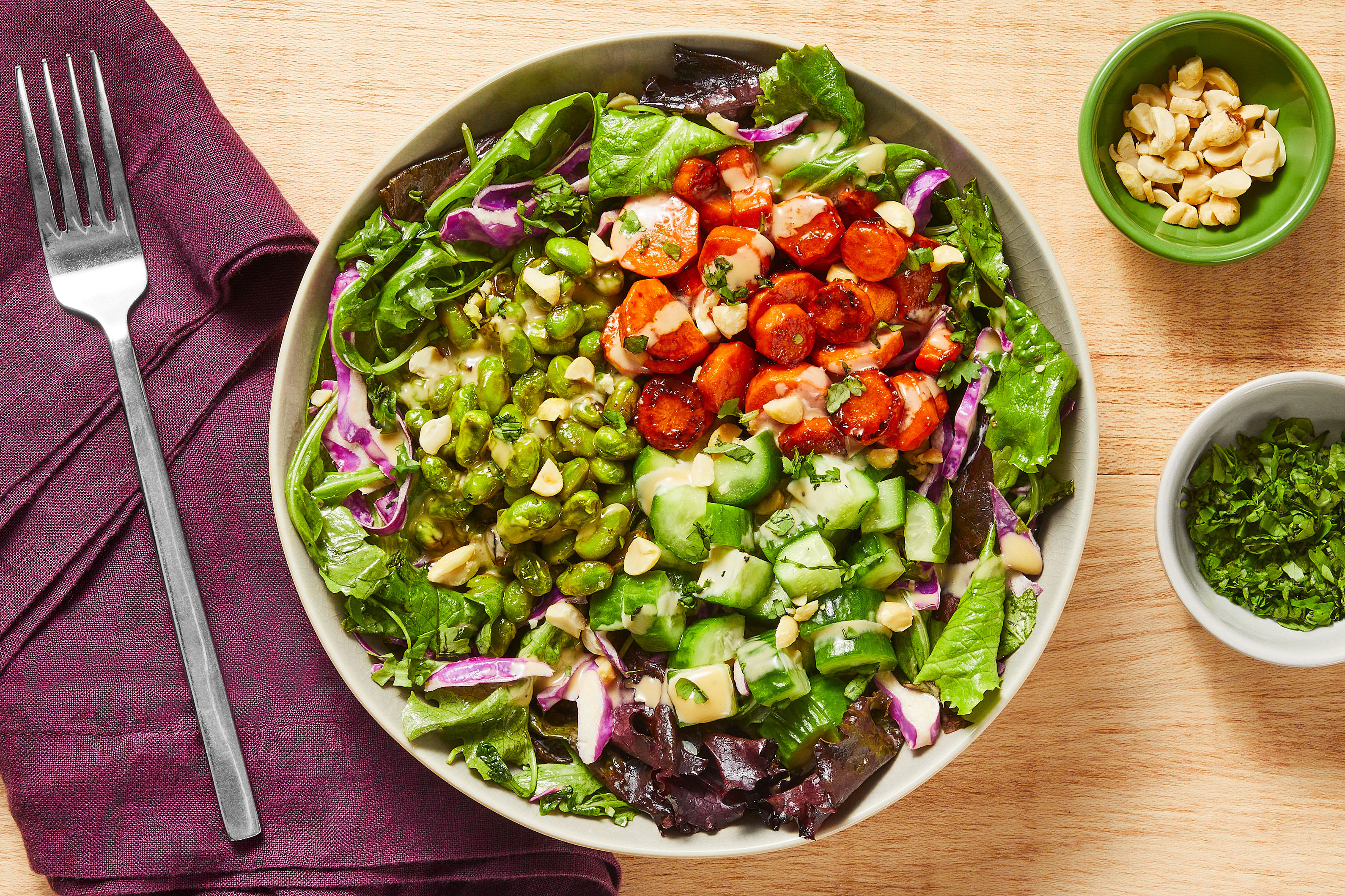 Soy-Glazed Carrot & Miso Edamame Bowls