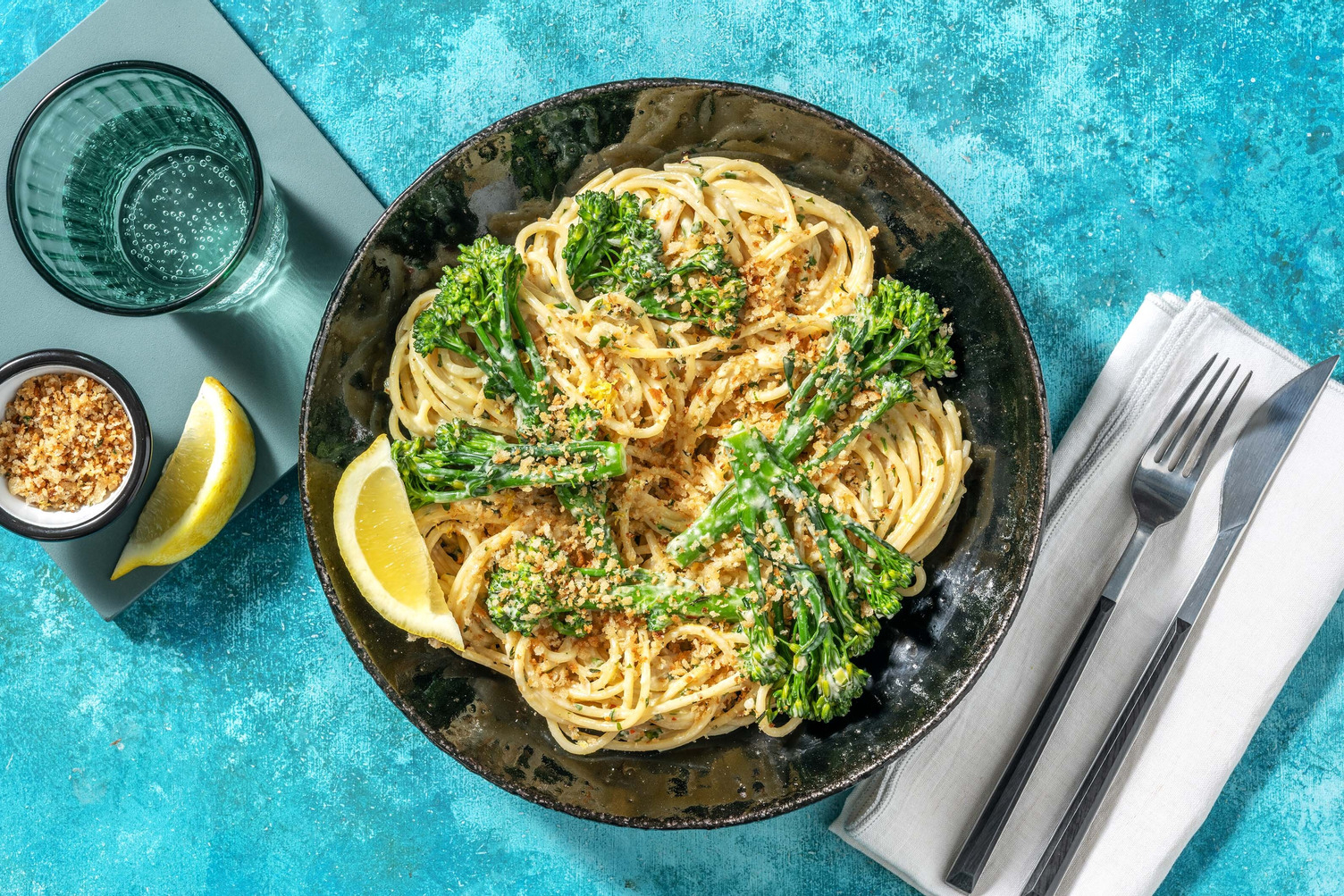 Spaghetti al Limone! Zitronige Pasta mit Bimi 