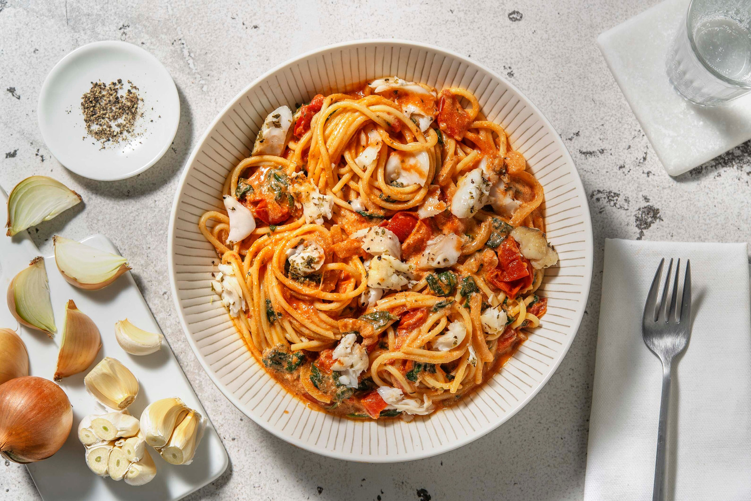 Spaghetti au filet de colin