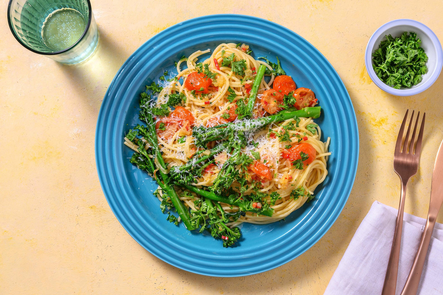 Spaghetti frais aglio e olio