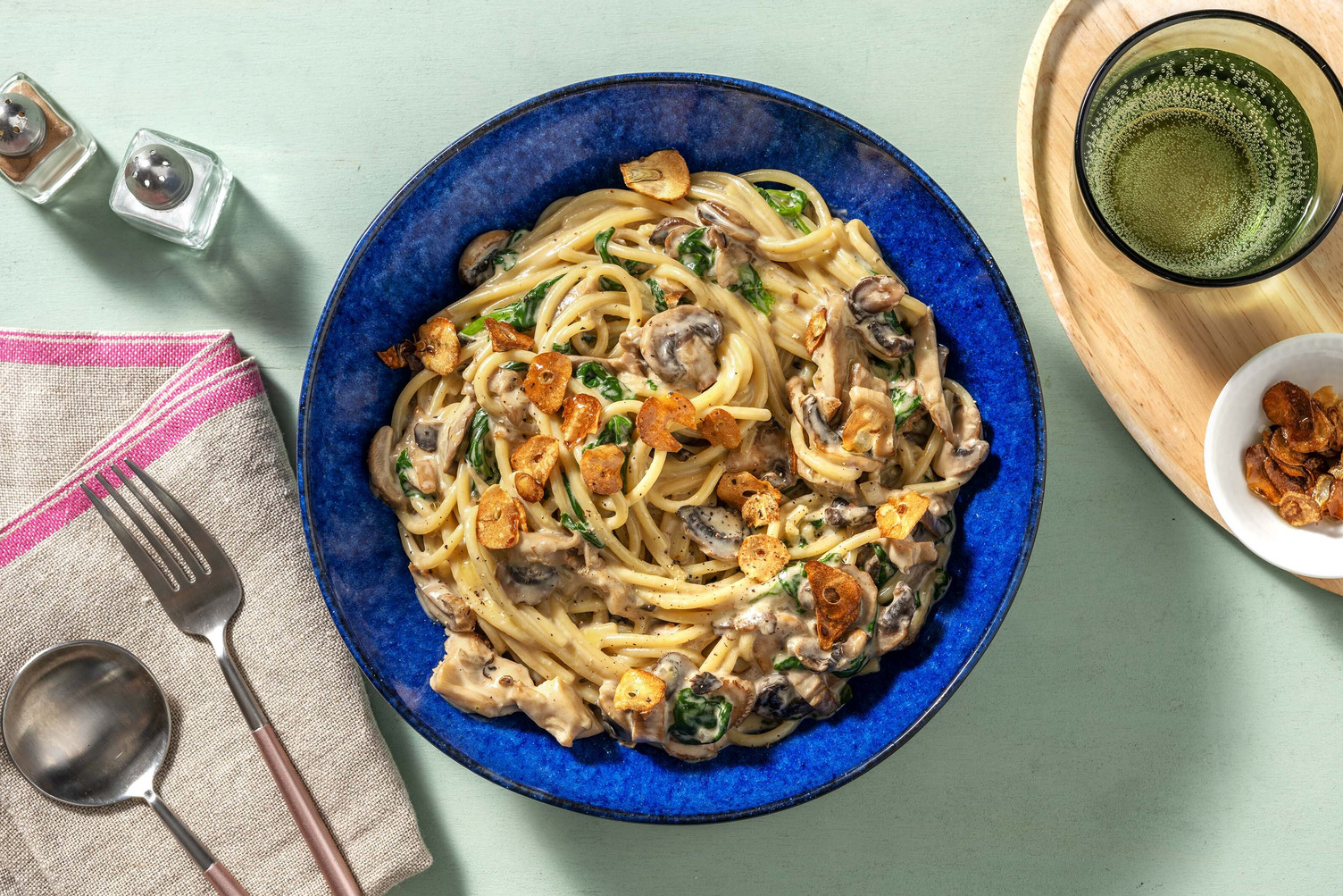 Creamy Mushroom Spaghetti