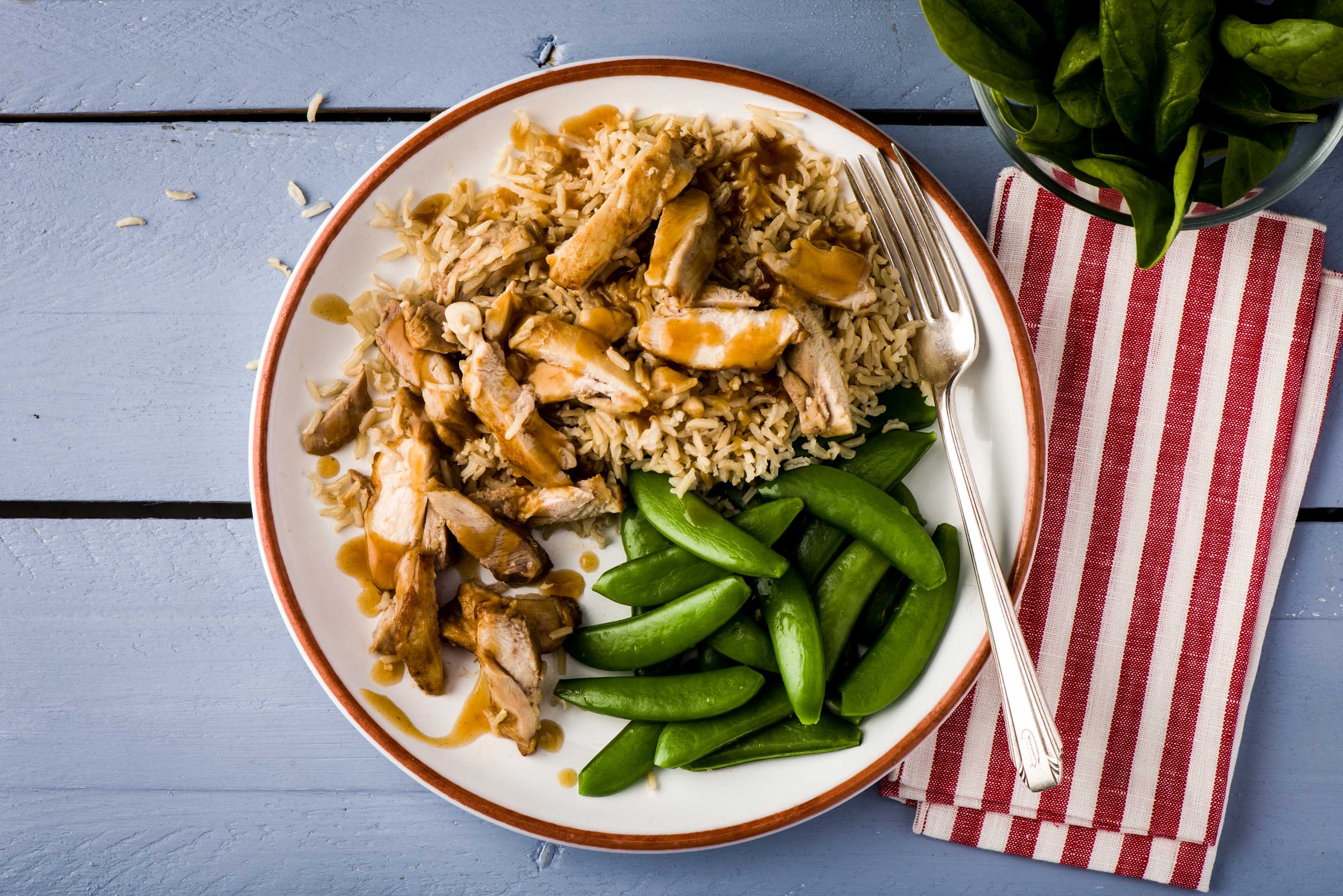 Spanische Trutenbrust mit Kefen