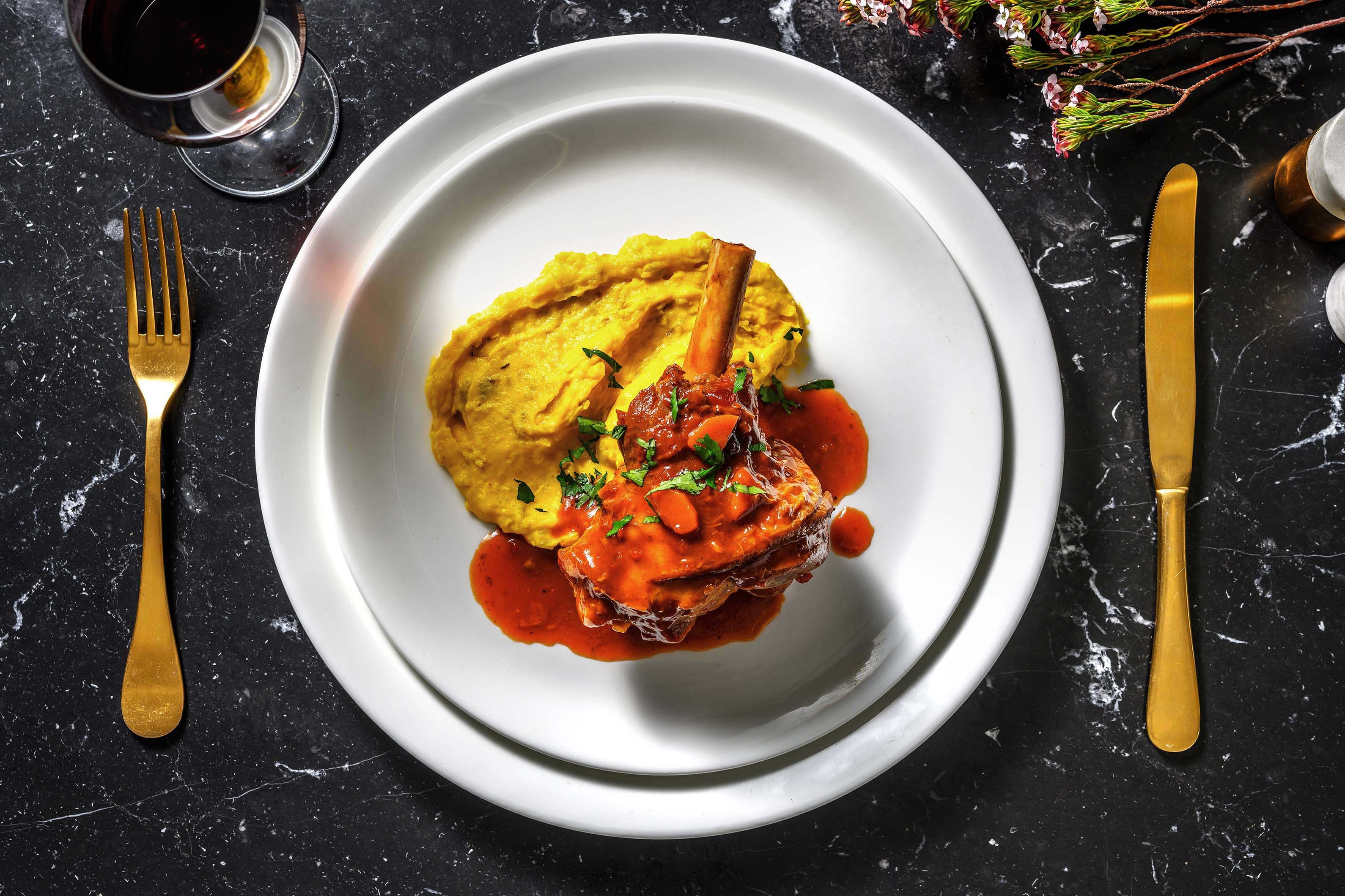 Lamb Steak and Smoky Spanish Inspired Chorizo Sauce