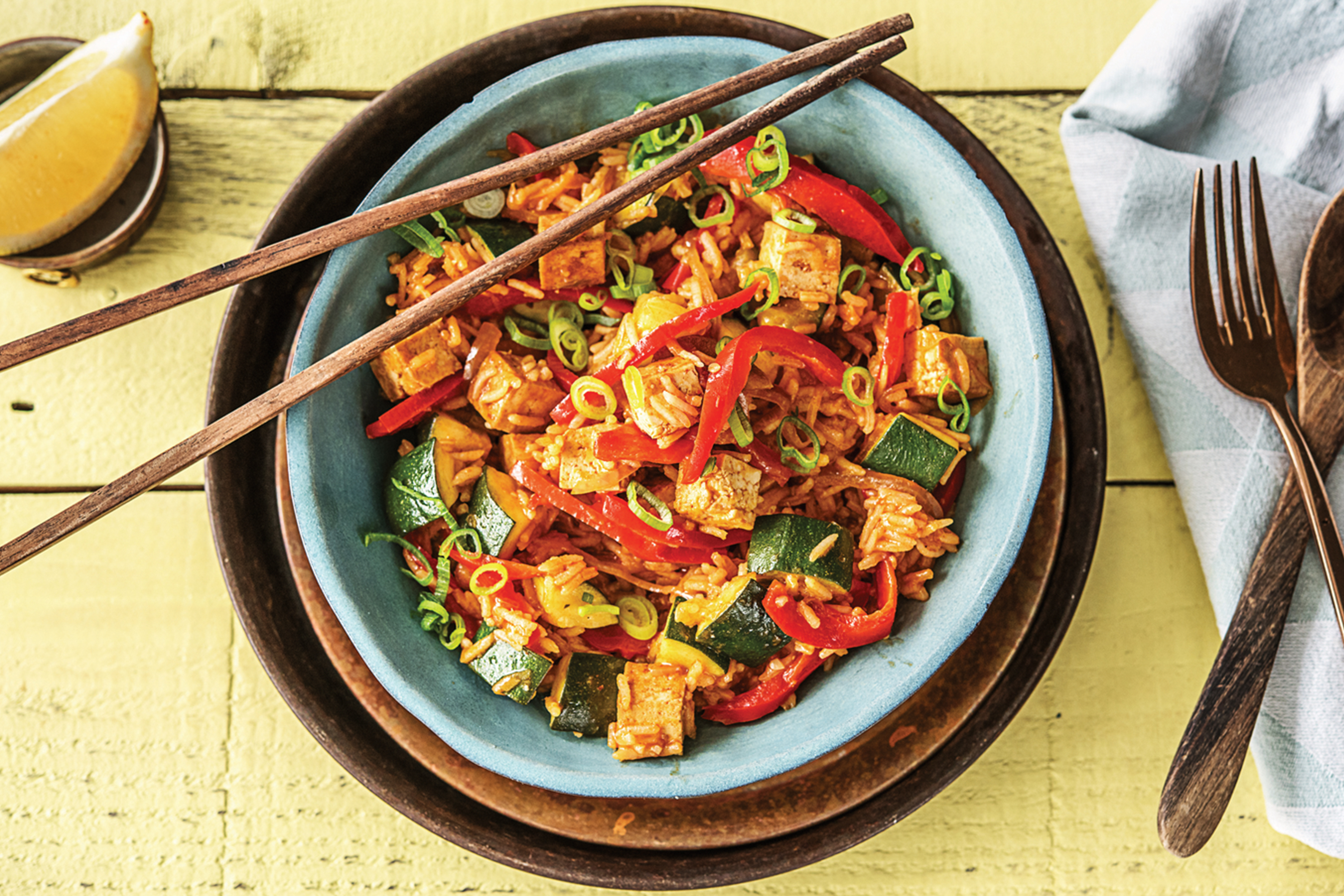 Spanish-style Tofu & Smokey Veggie Rice Bowl