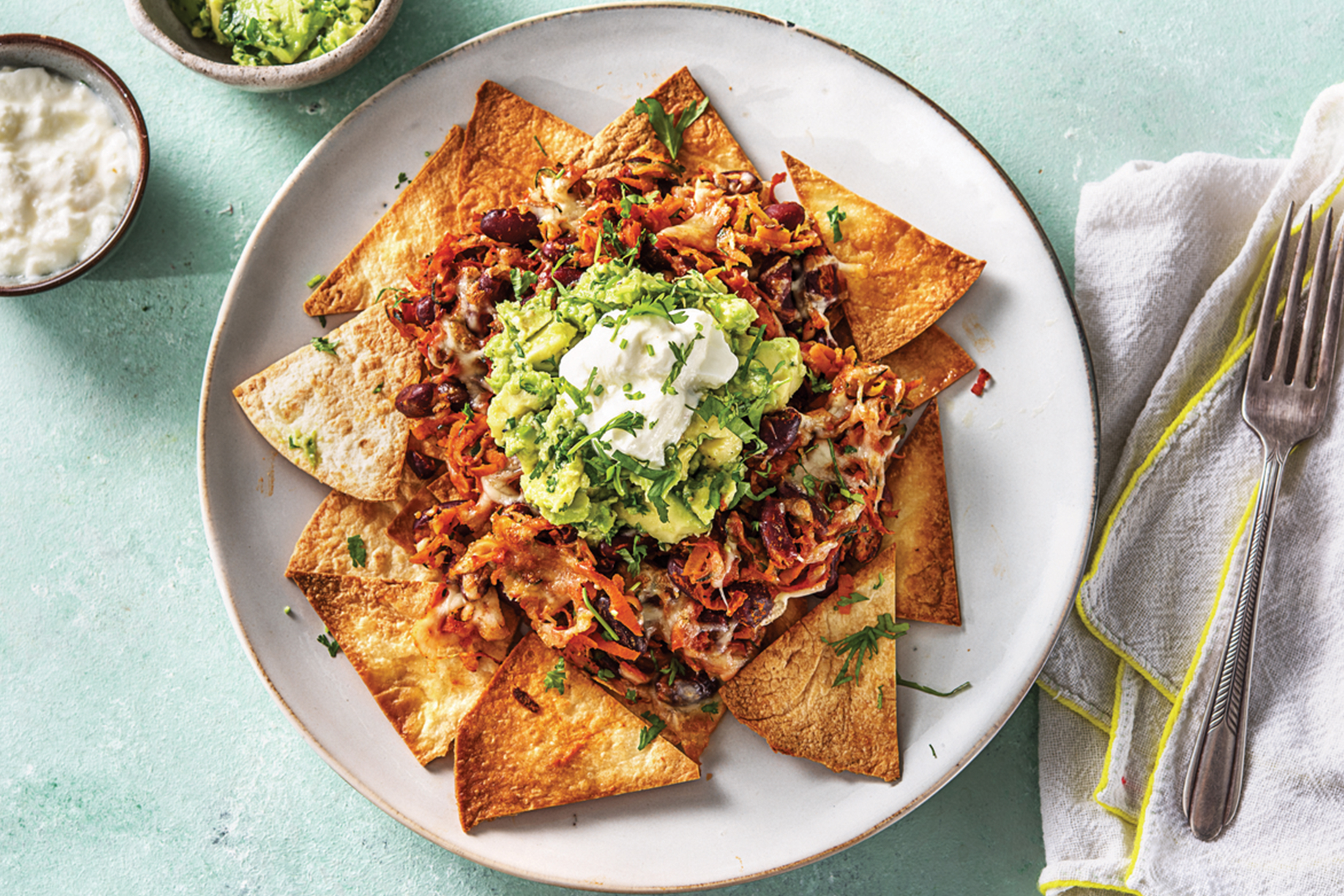 Speedy Mexican Bean Nachos