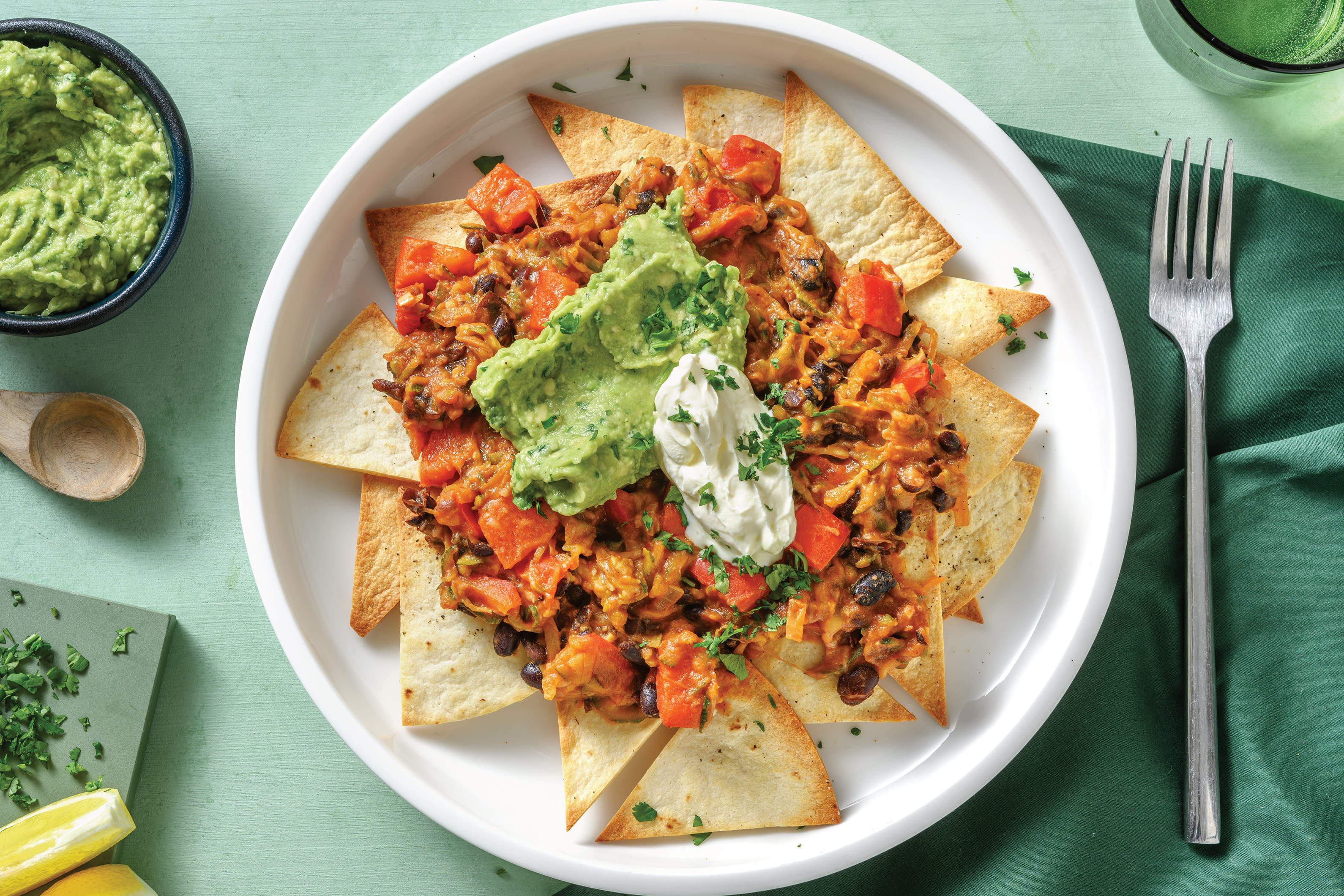 Speedy Mexican Bean Nachos