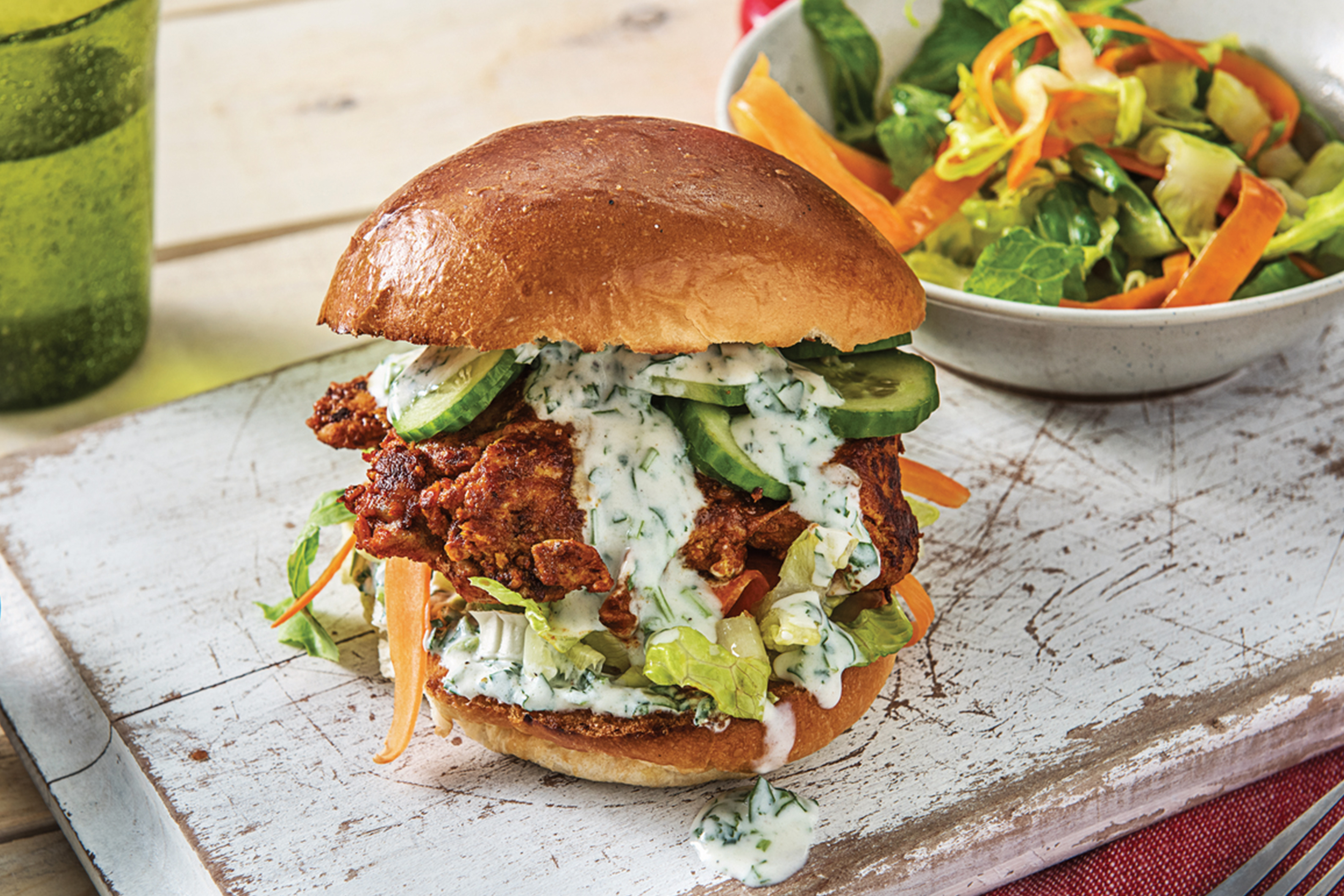 Speedy Tandoori Chicken & Salad Burgers