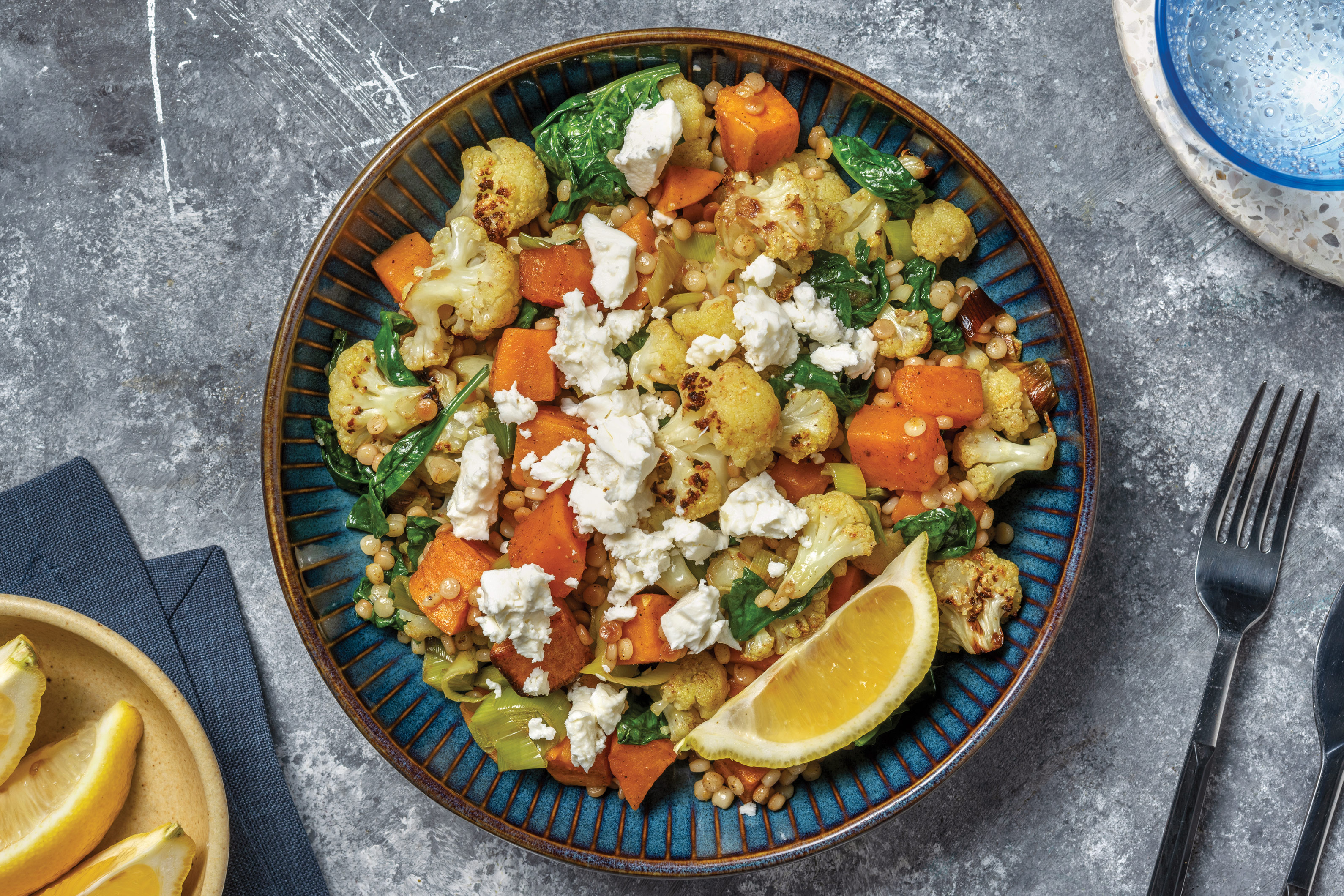 Spiced Cauliflower & Israeli Couscous Salad