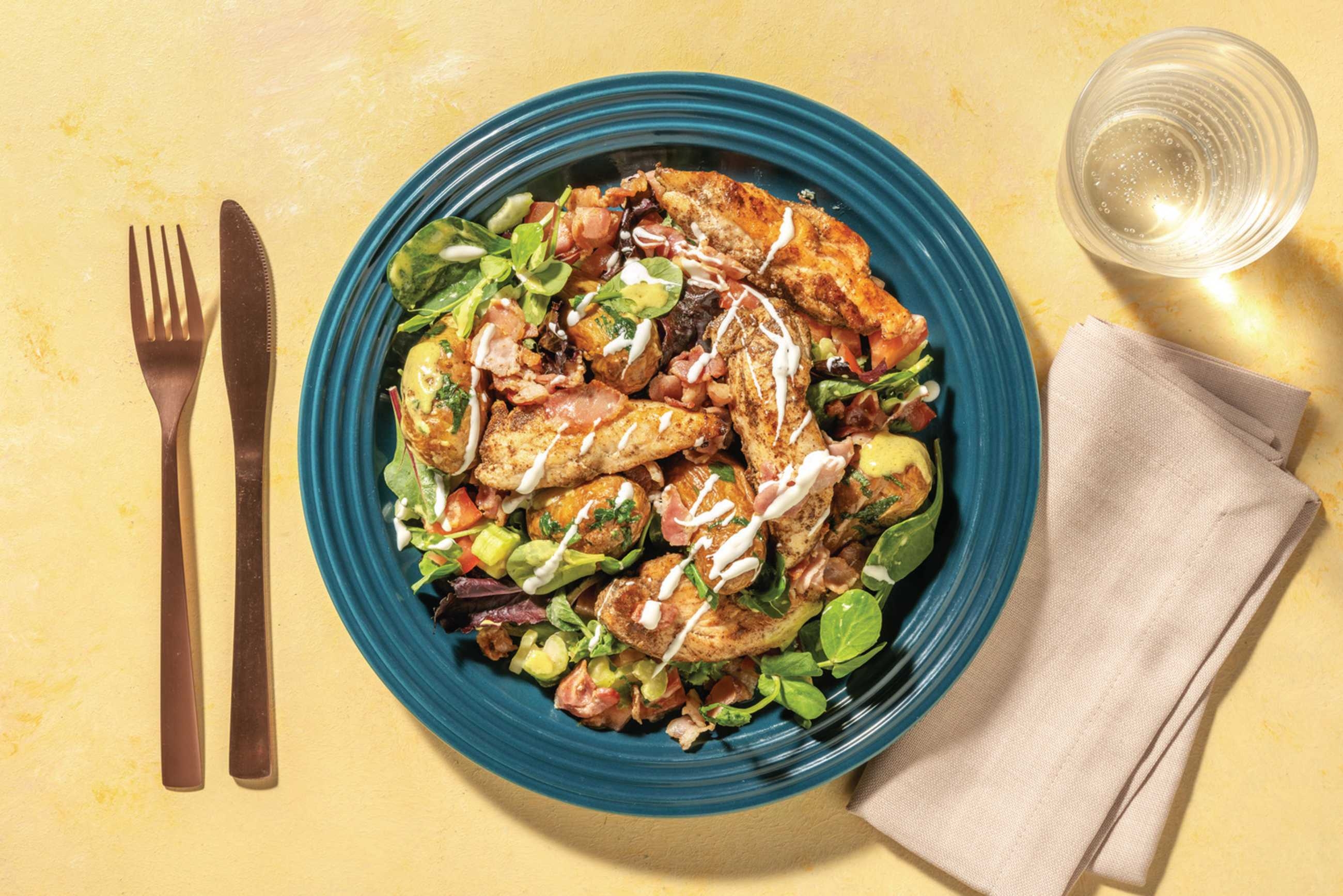 Spiced Chicken & Bacon with Potato Salad & Aioli