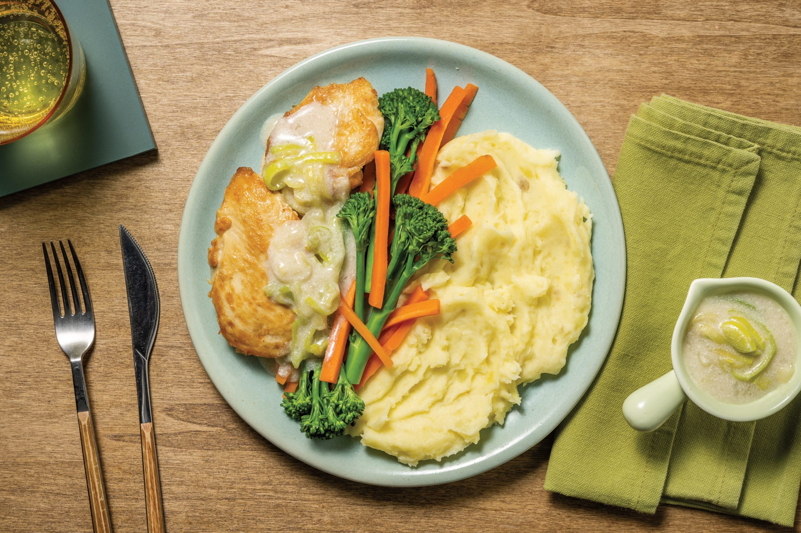 Chicken & Creamy Truffle-Leek Sauce