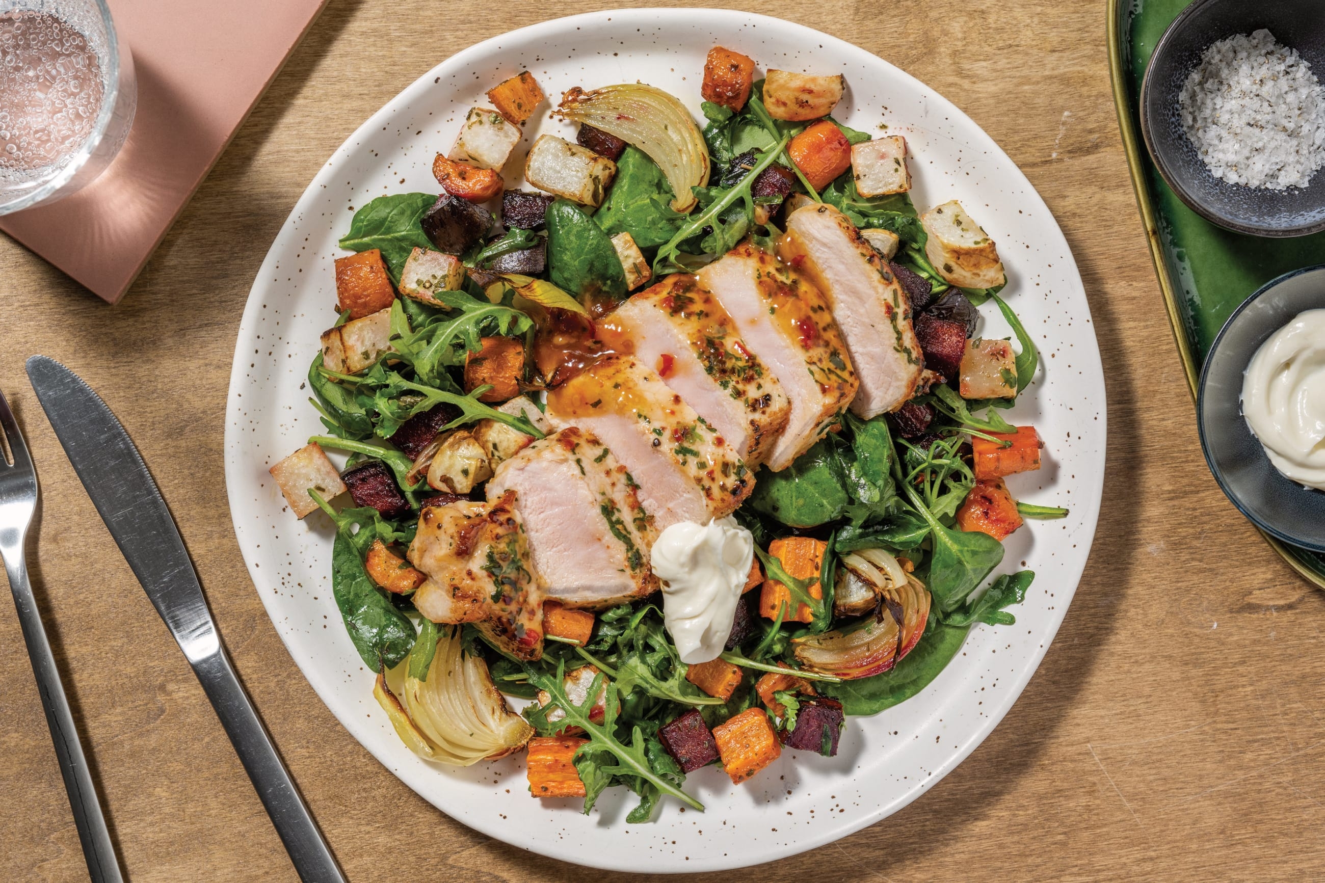 All-American Pork Loin & Halloumi