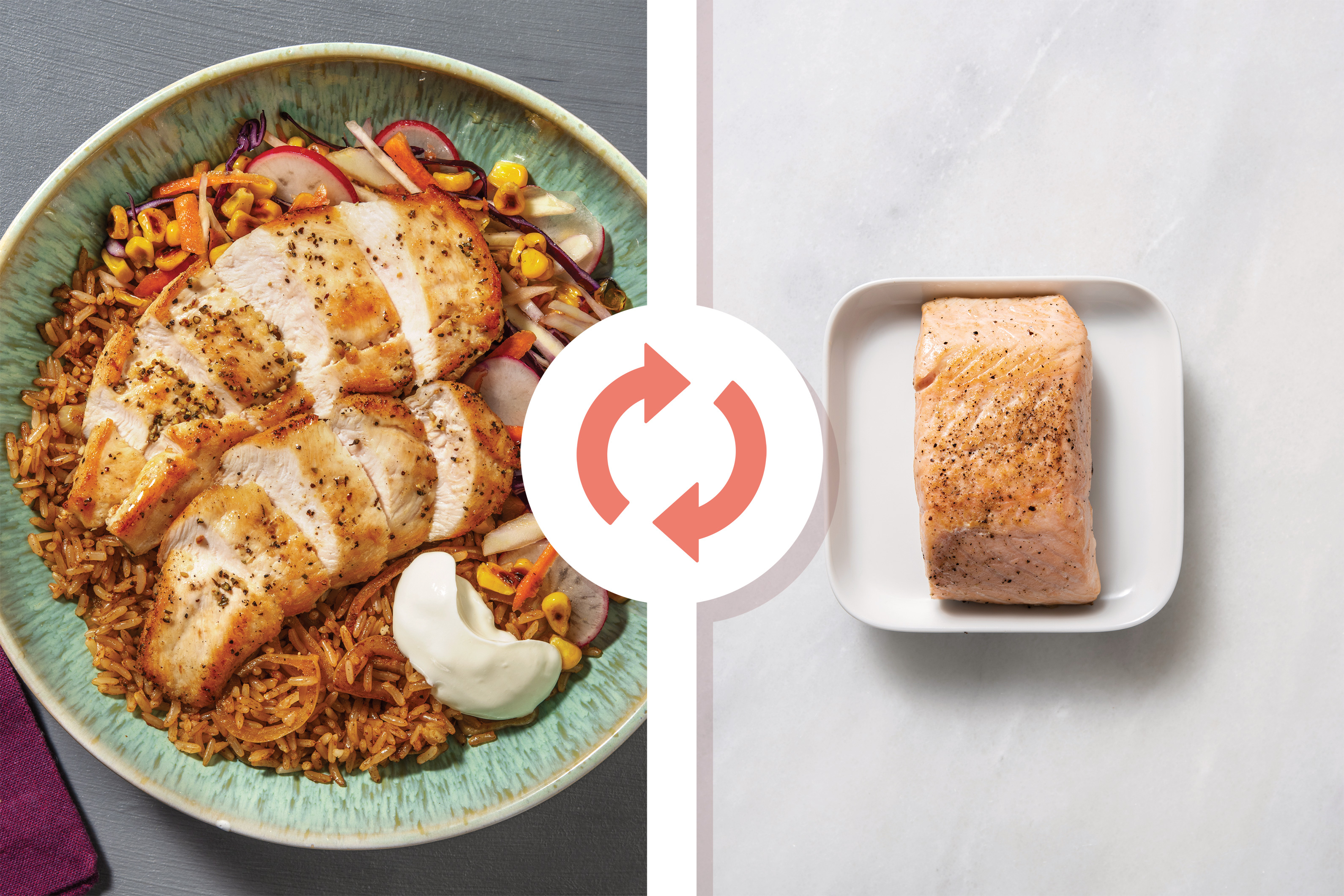 Spiced Salmon & Tex-Mex Brown Rice Bowl