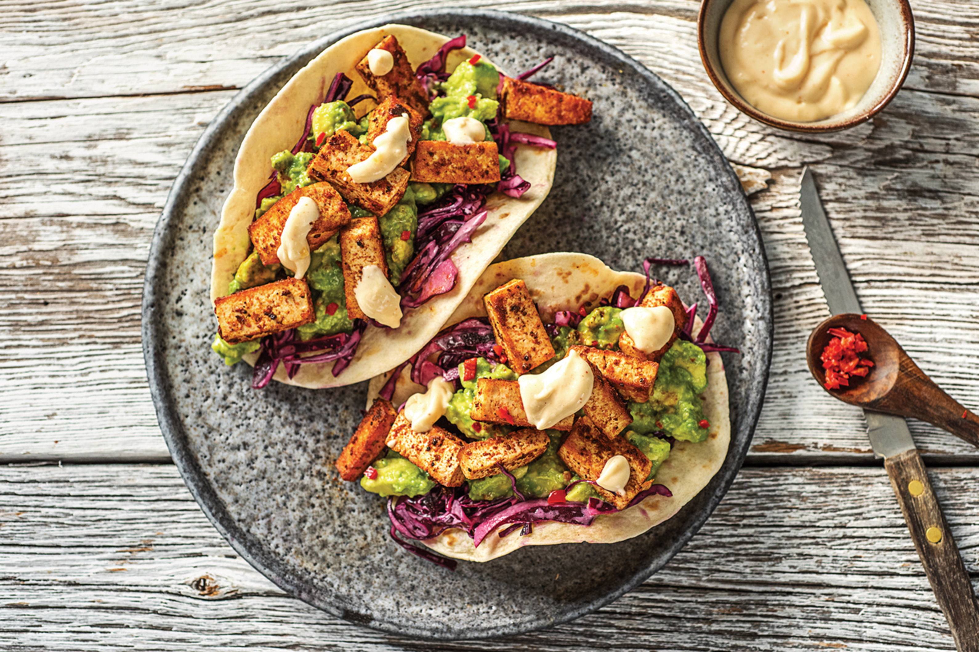 Speedy Spiced Tofu Tacos