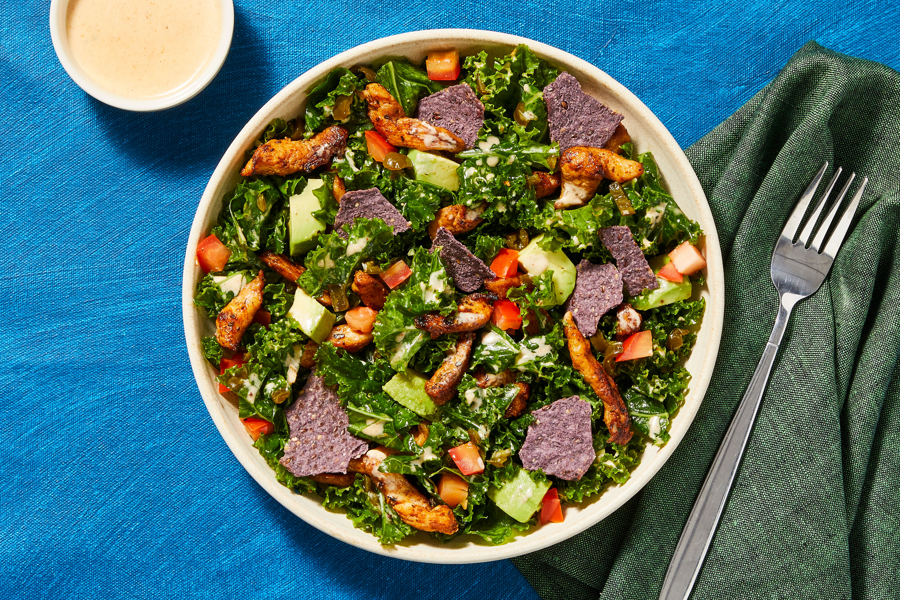 Spicy Kale Caesar with Chicken