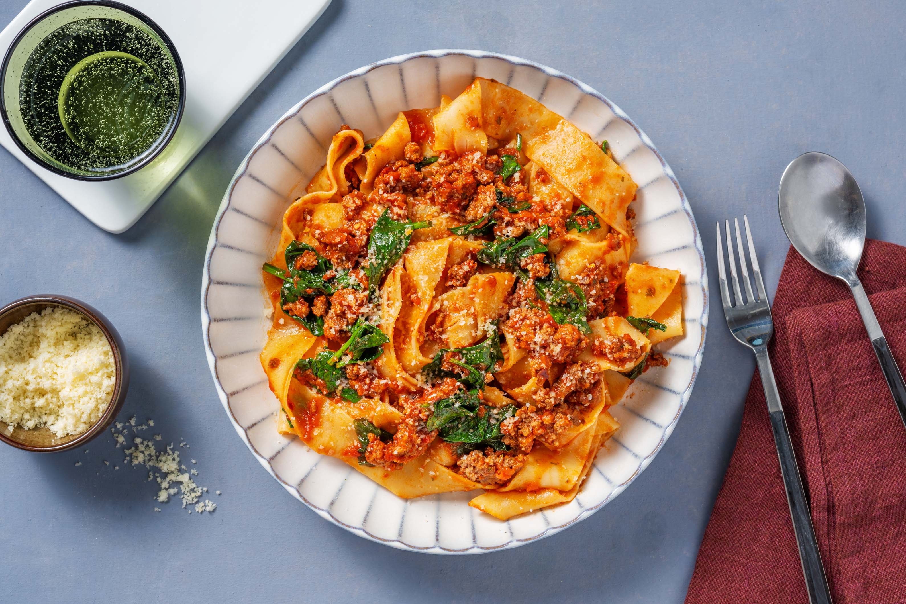 Spicy Pork and Spinach Ragu
