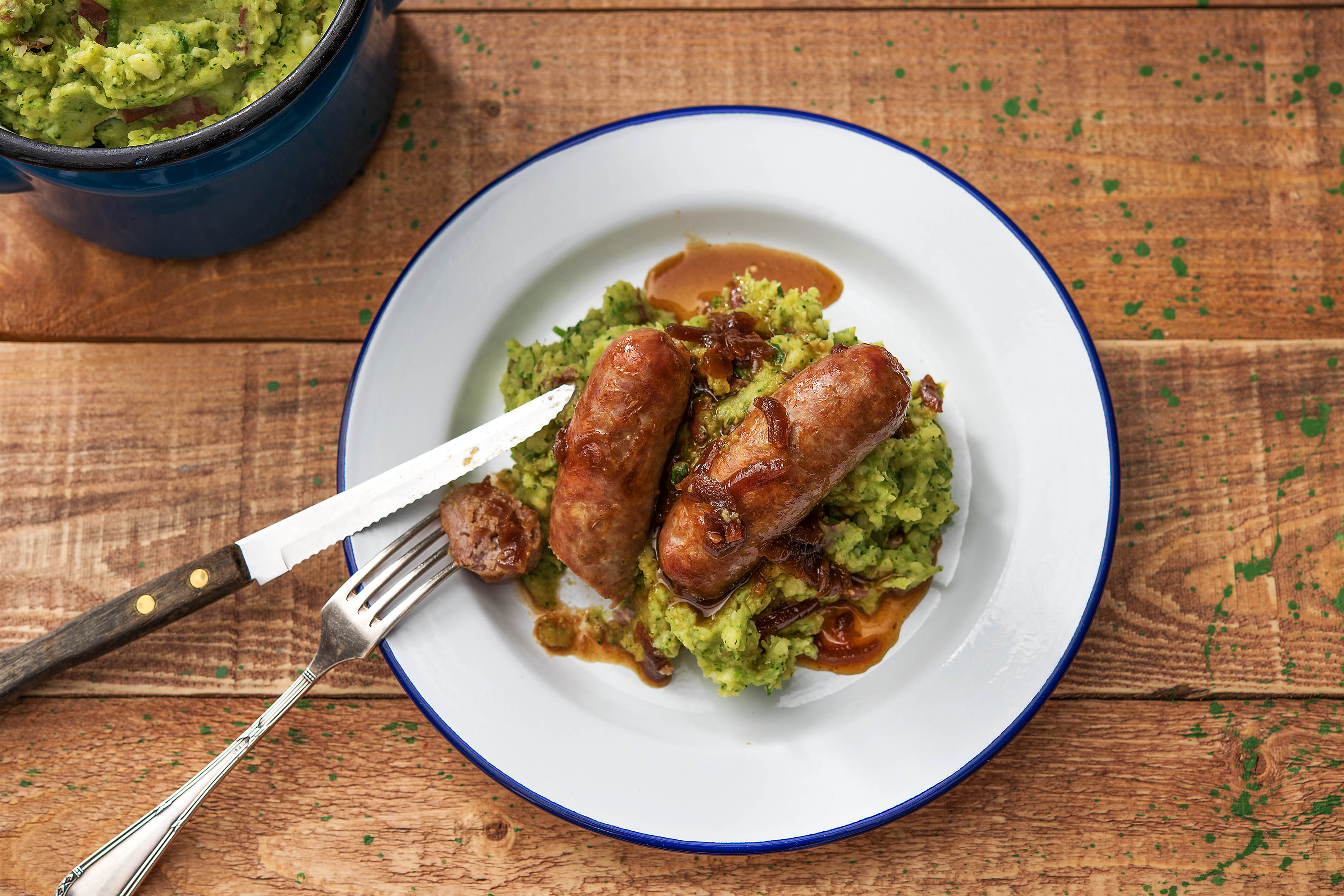 Spicy Sausage with Broccoli Mash
