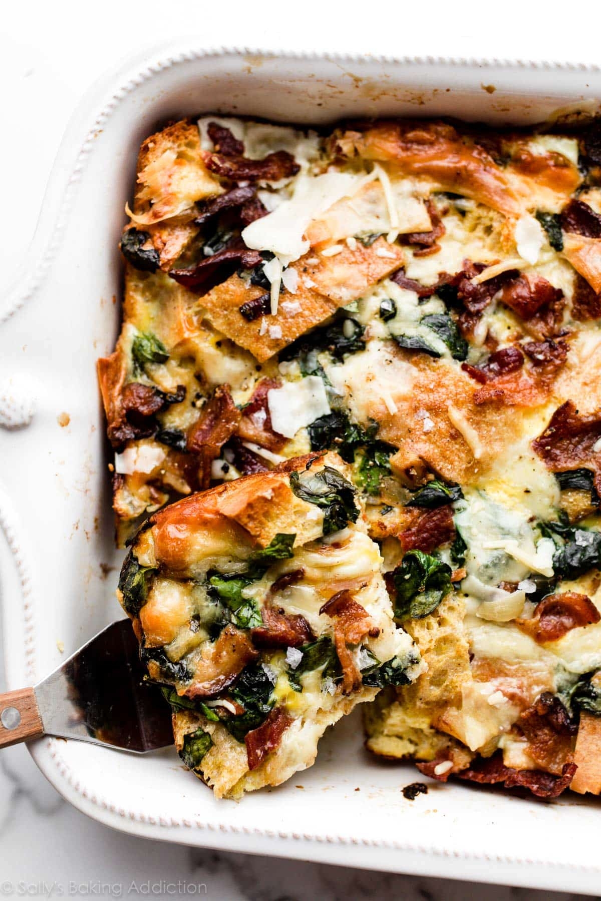 Mushroom and White Cheddar Egg Strata
