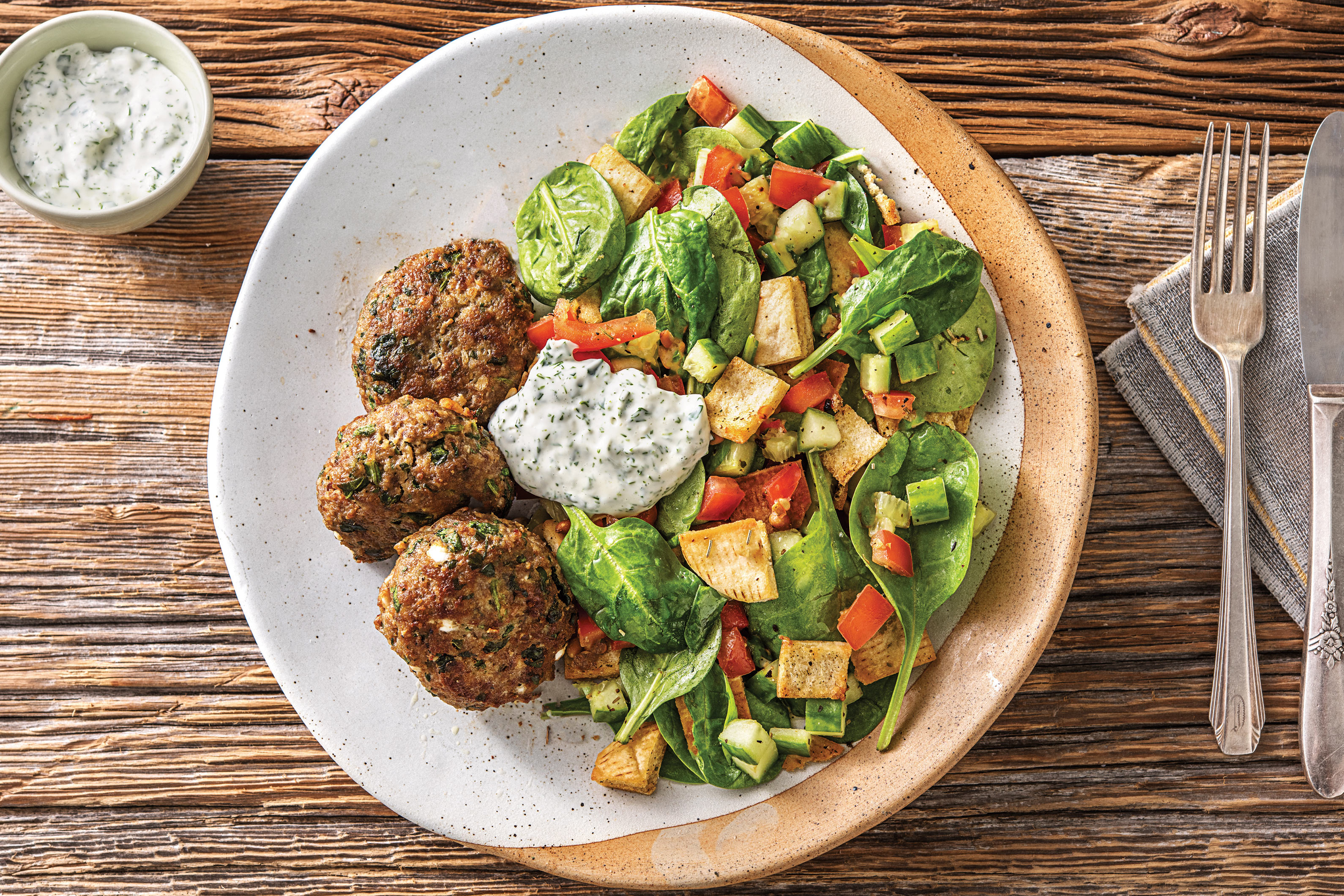 Speedy Beef, Spinach & Fetta Rissoles