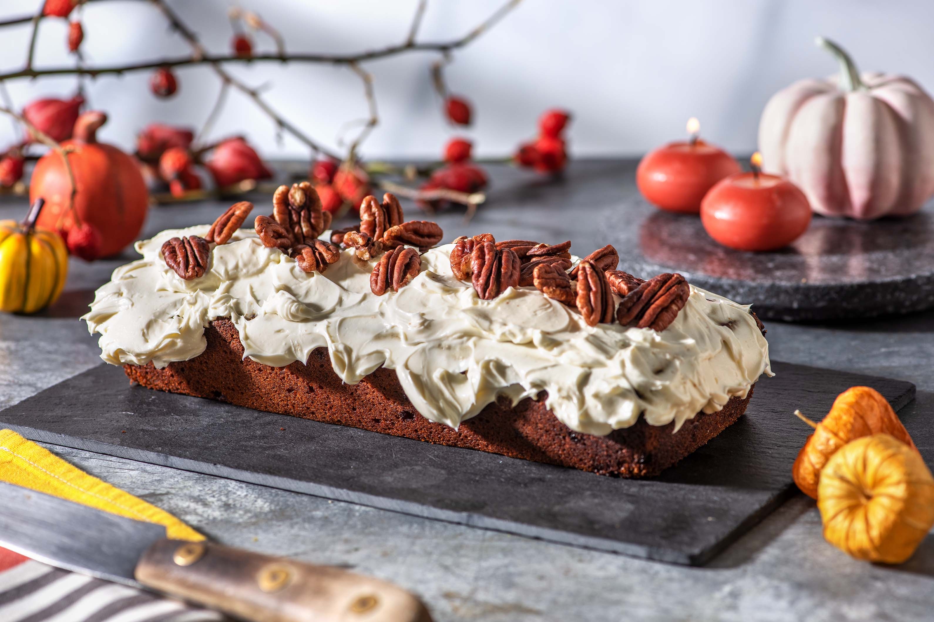 Spookachtige pompoencake met sinaasappel