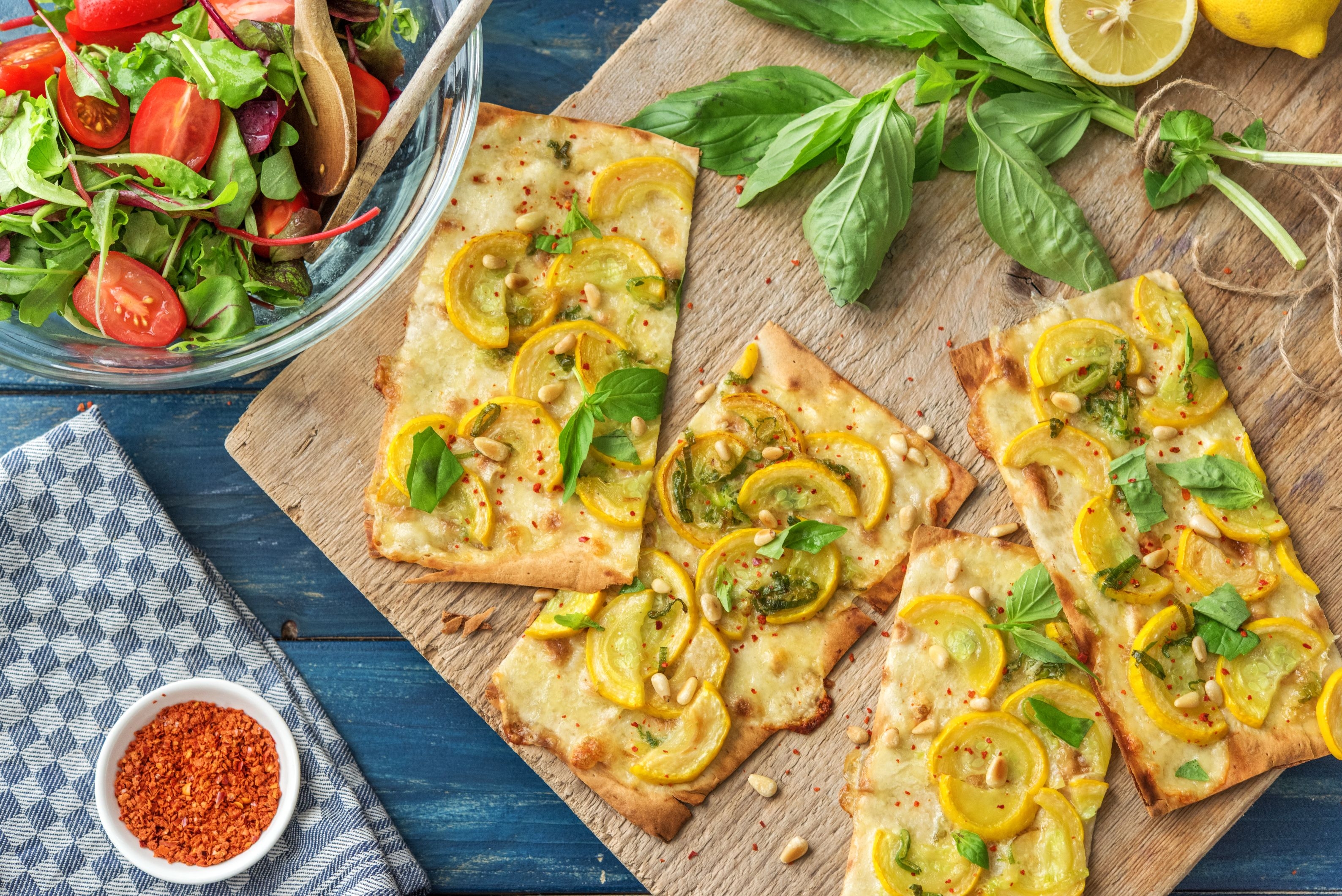Yellow Squash Flatbreads