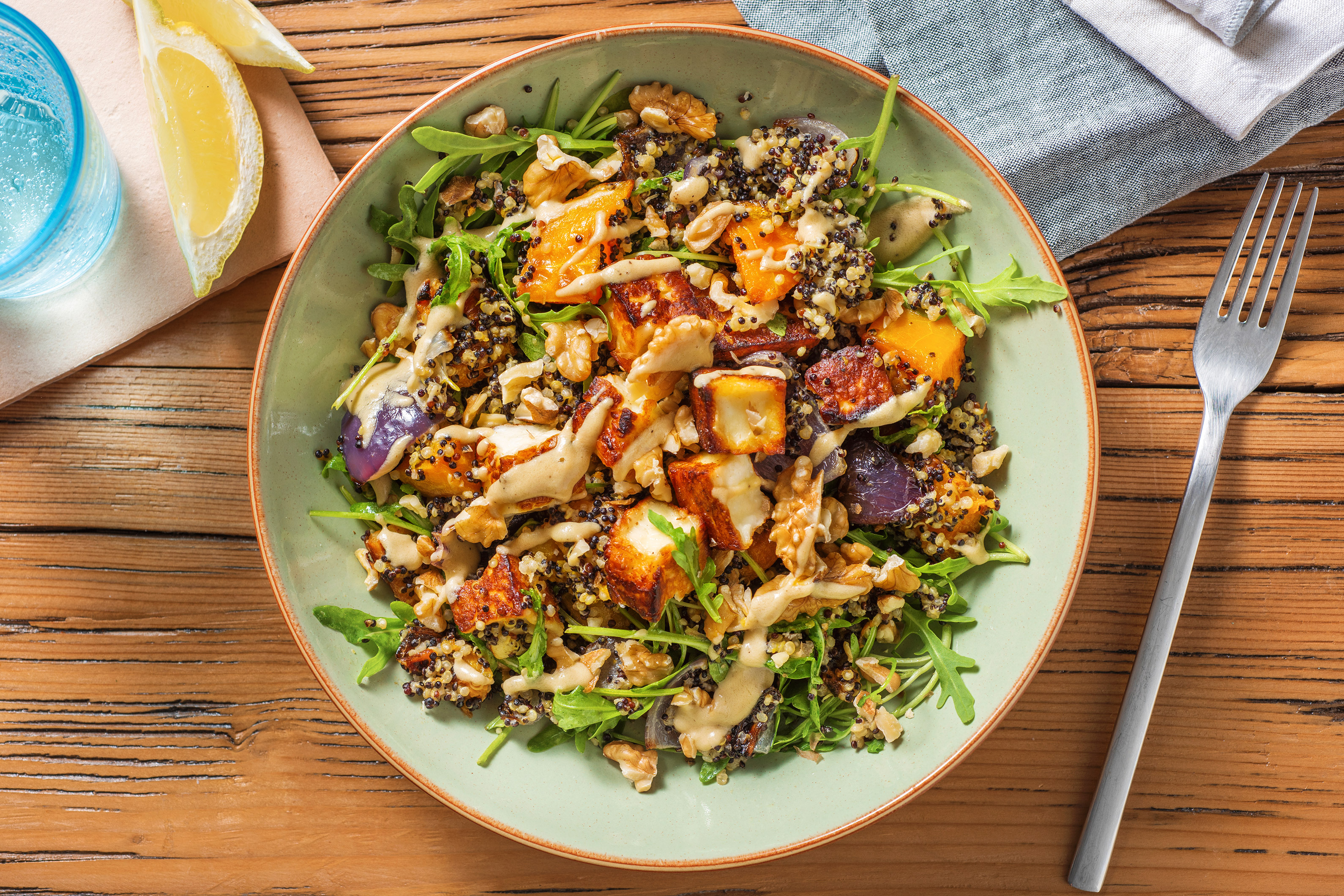 Squash, Quinoa and Halloumi