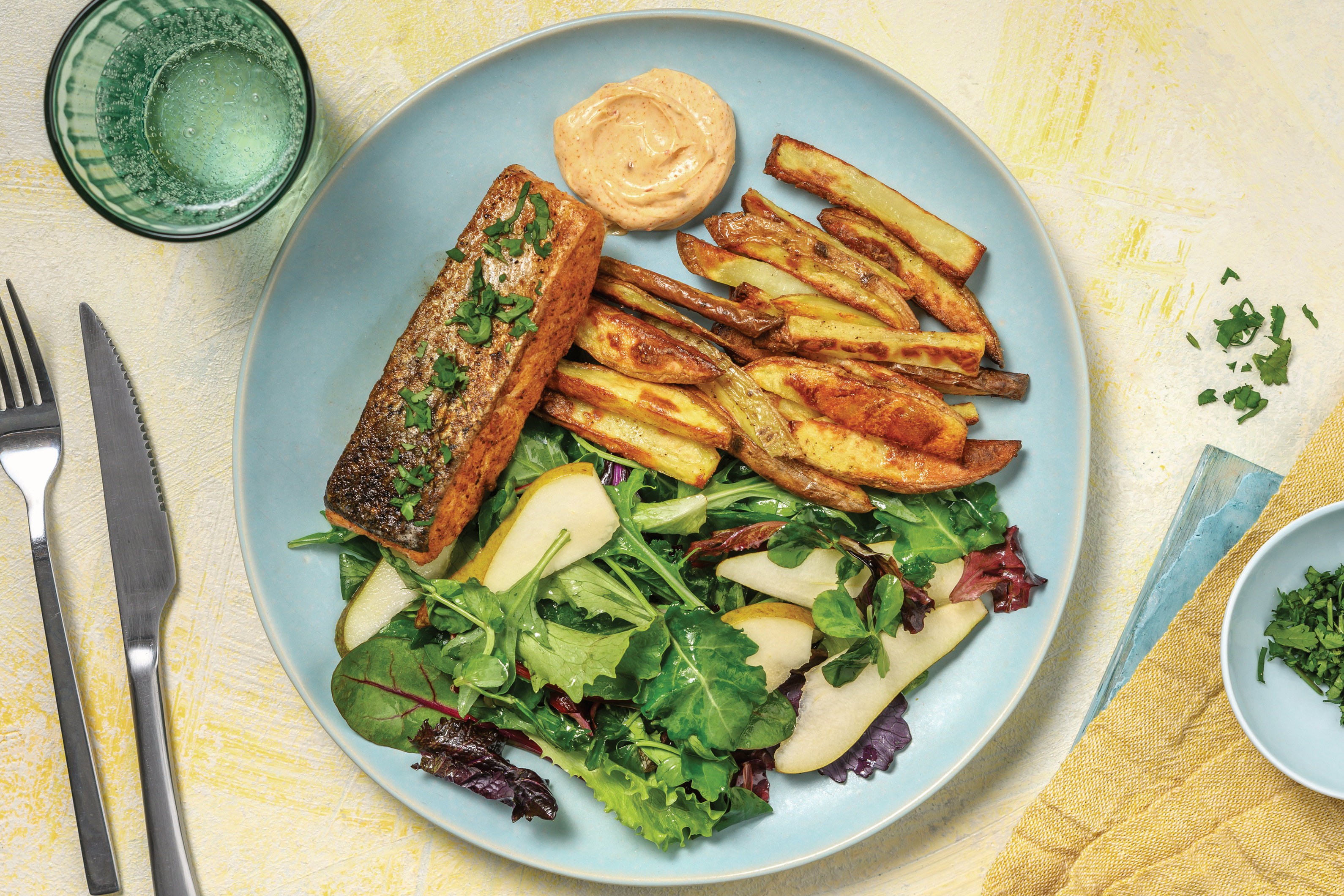 Sri Lankan-Style Salmon & Fries