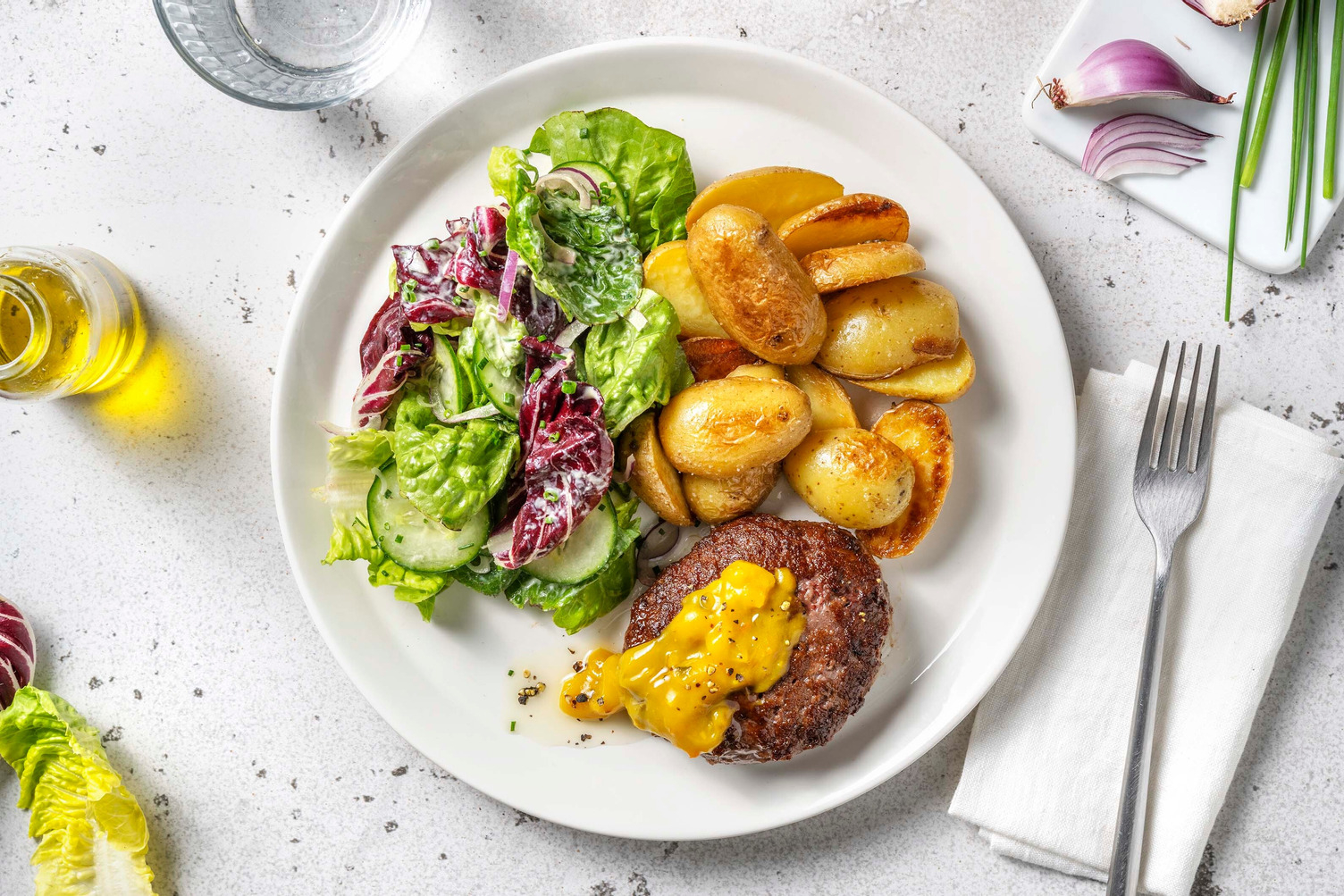 Steak haché au piccallili