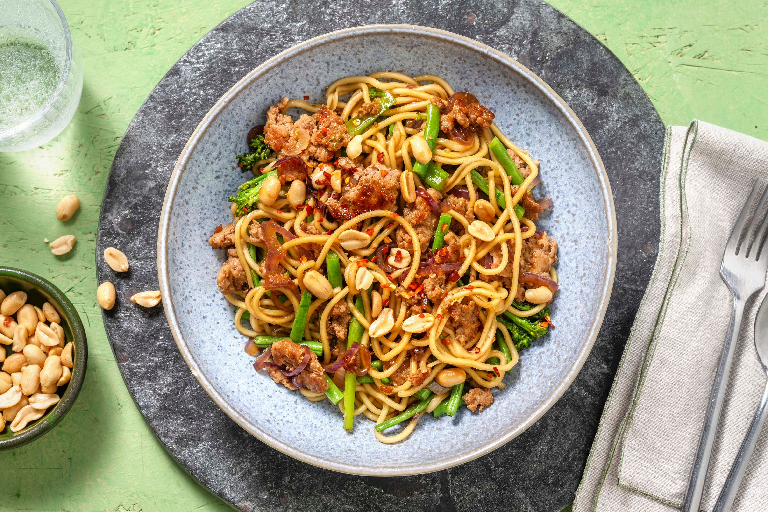 Sticky Bulgogi Pork Noodles