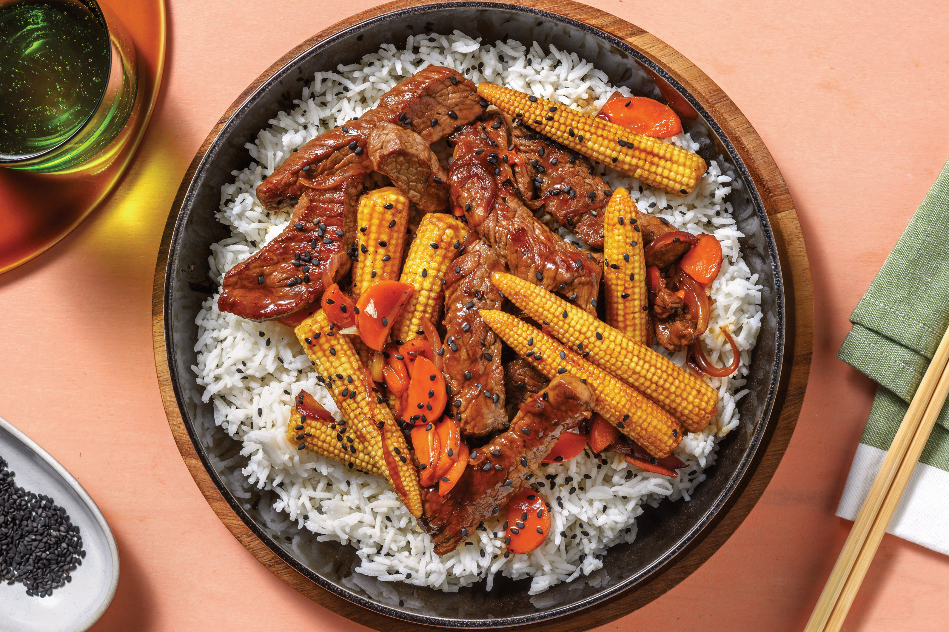 Sticky Chinese Beef & Veggie Stir-Fry